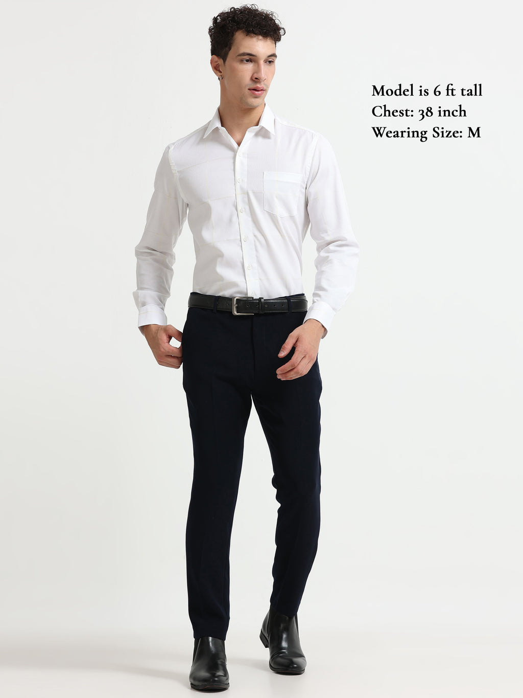 Ivory Honeycomb Structured Shirt