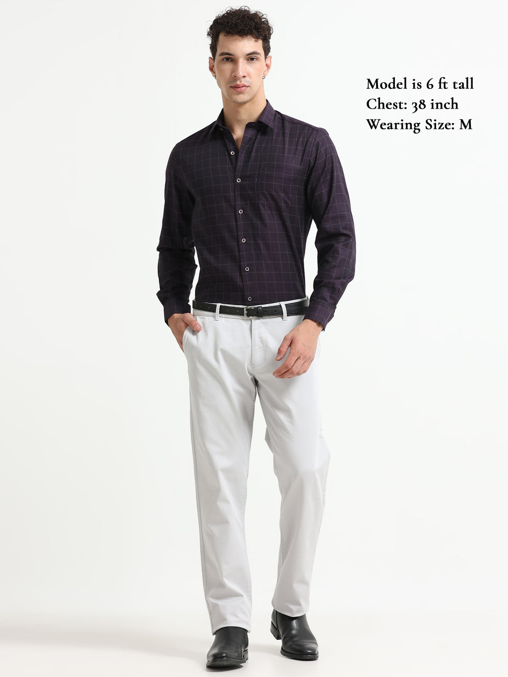 Iron Grey Diamond Matrix Jacquard Shirt