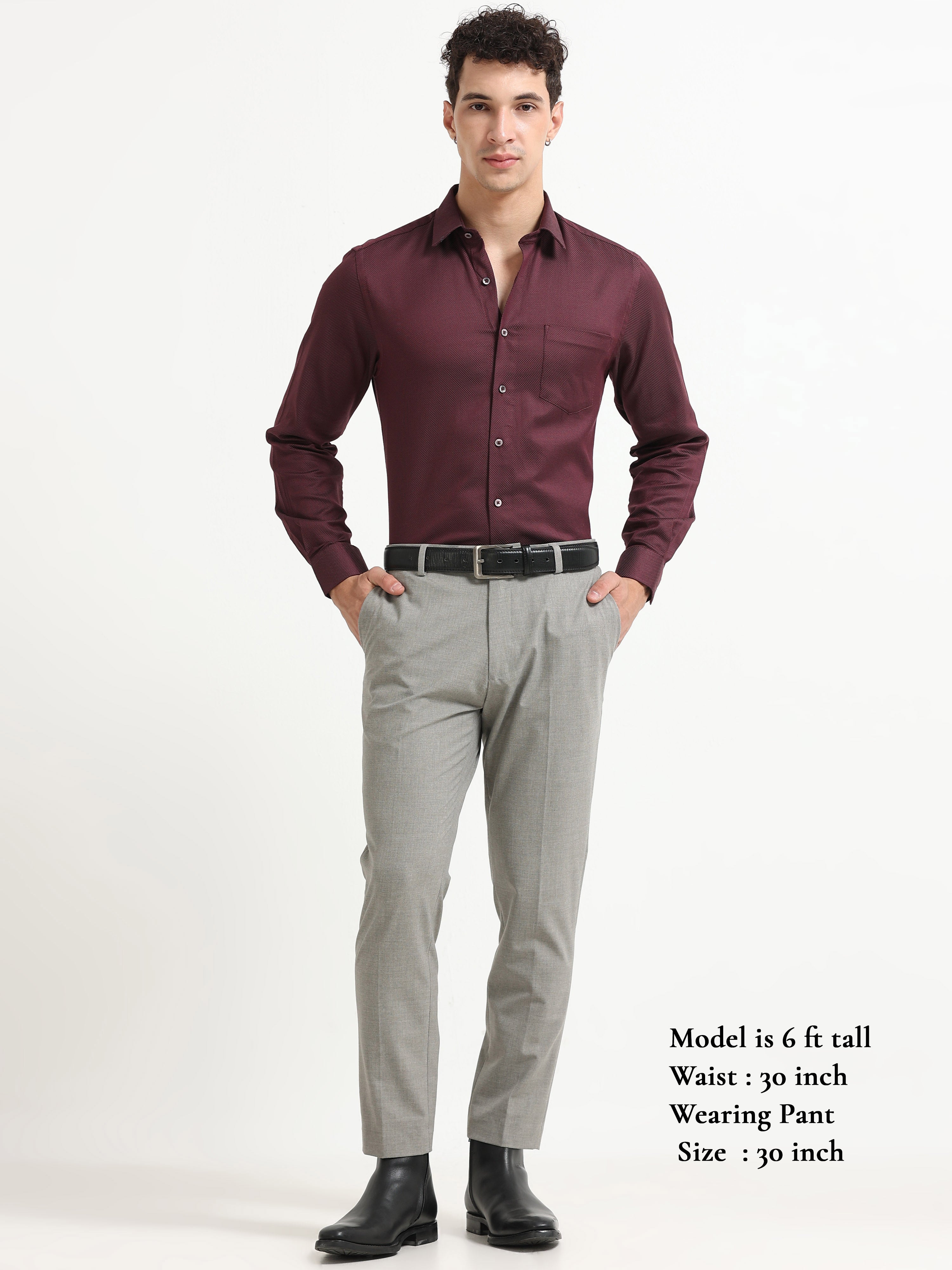 ASH GREY 4 WAY STRETCH VISCOSE BLEND FORMAL PANT