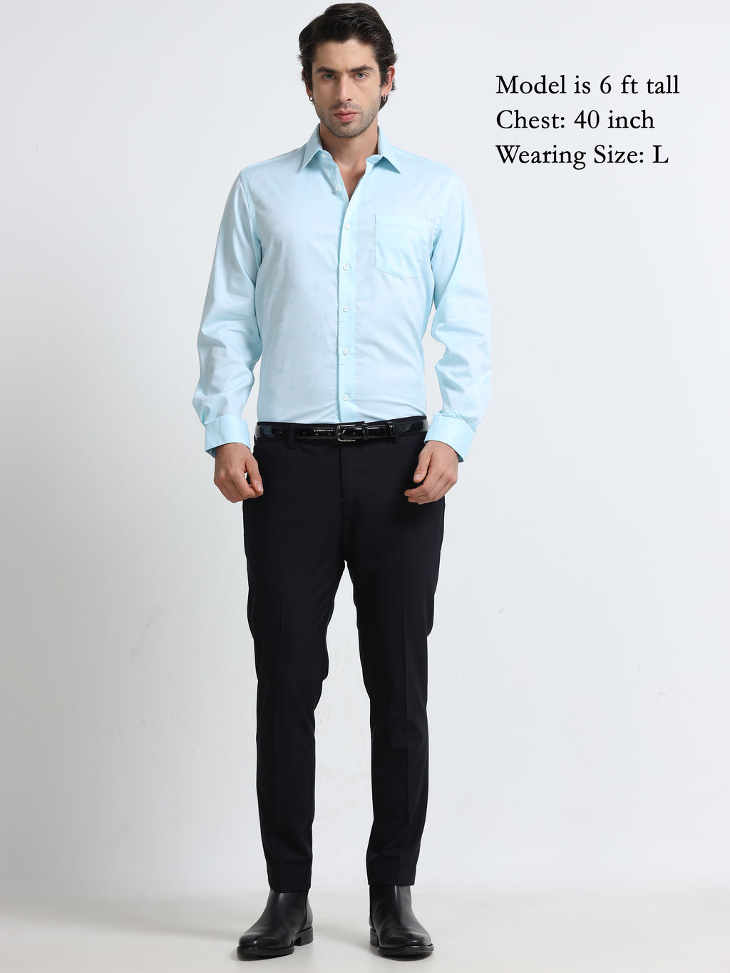Arctic Blue Jacquard Shirt