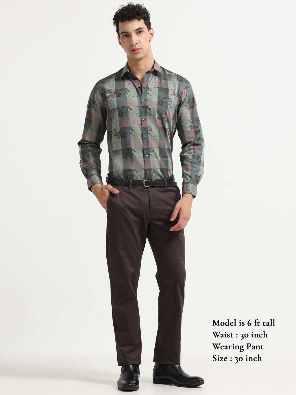 DARK BROWN GIZZA COTTON TROUSER