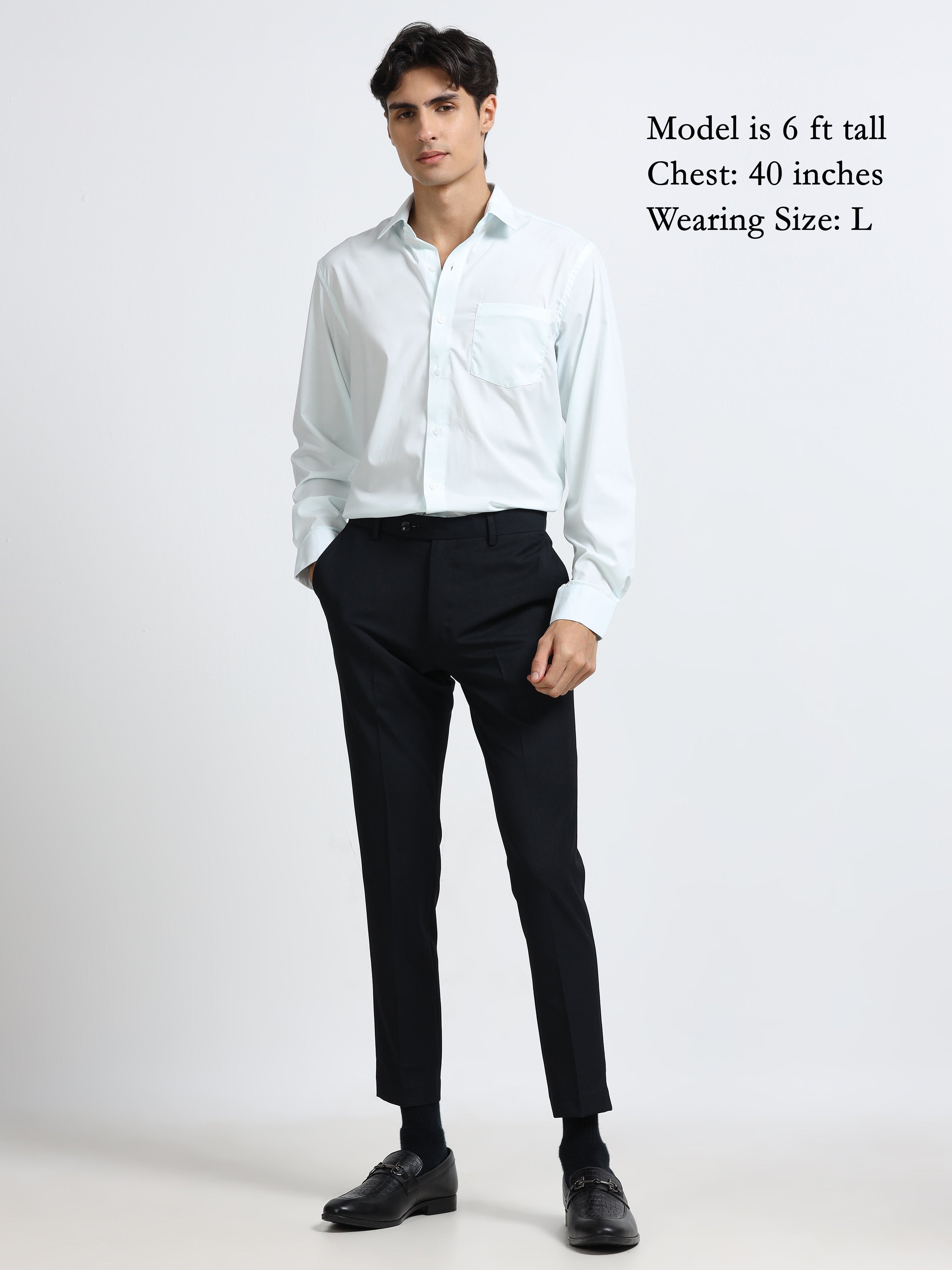 Glacier Peak Cotton Satin Stretch Solid Shirt
