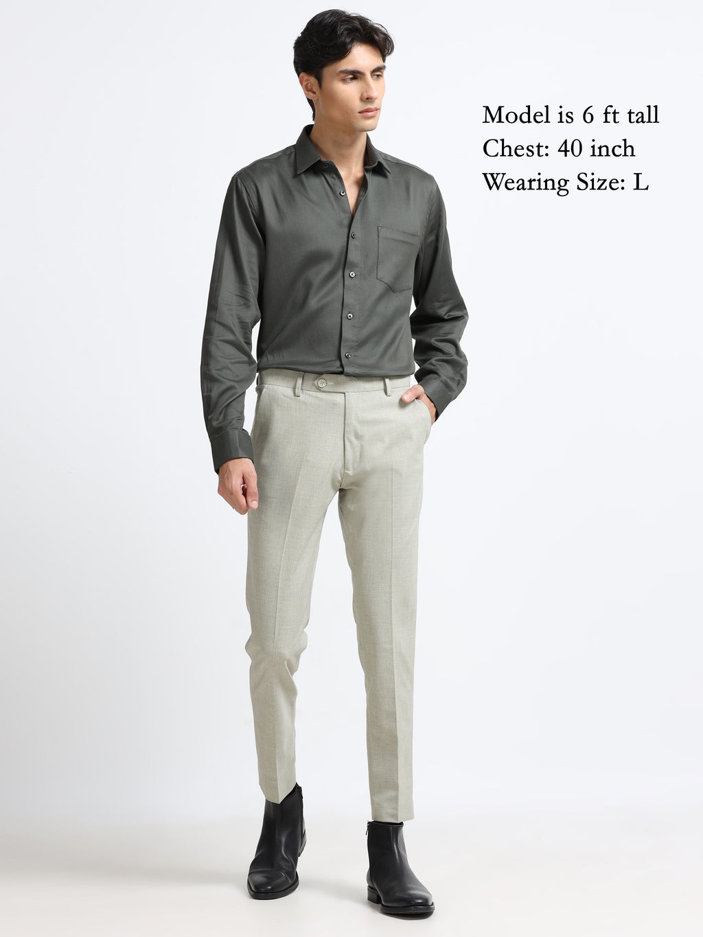 Nocturnal Olive Artisan Textured Shirt