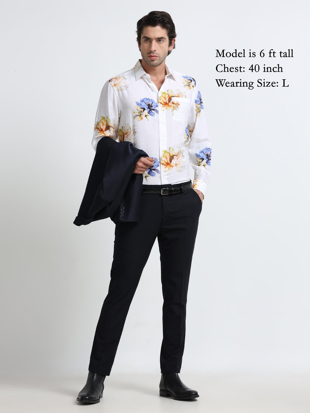 Riviera Bloom Cotton Crinkle Printed Shirt
