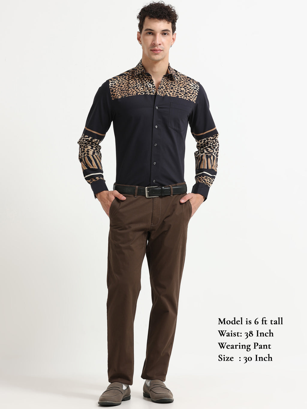 DARK BROWN CONVERSE COTTON LYCRA STRECTH TROUSERS