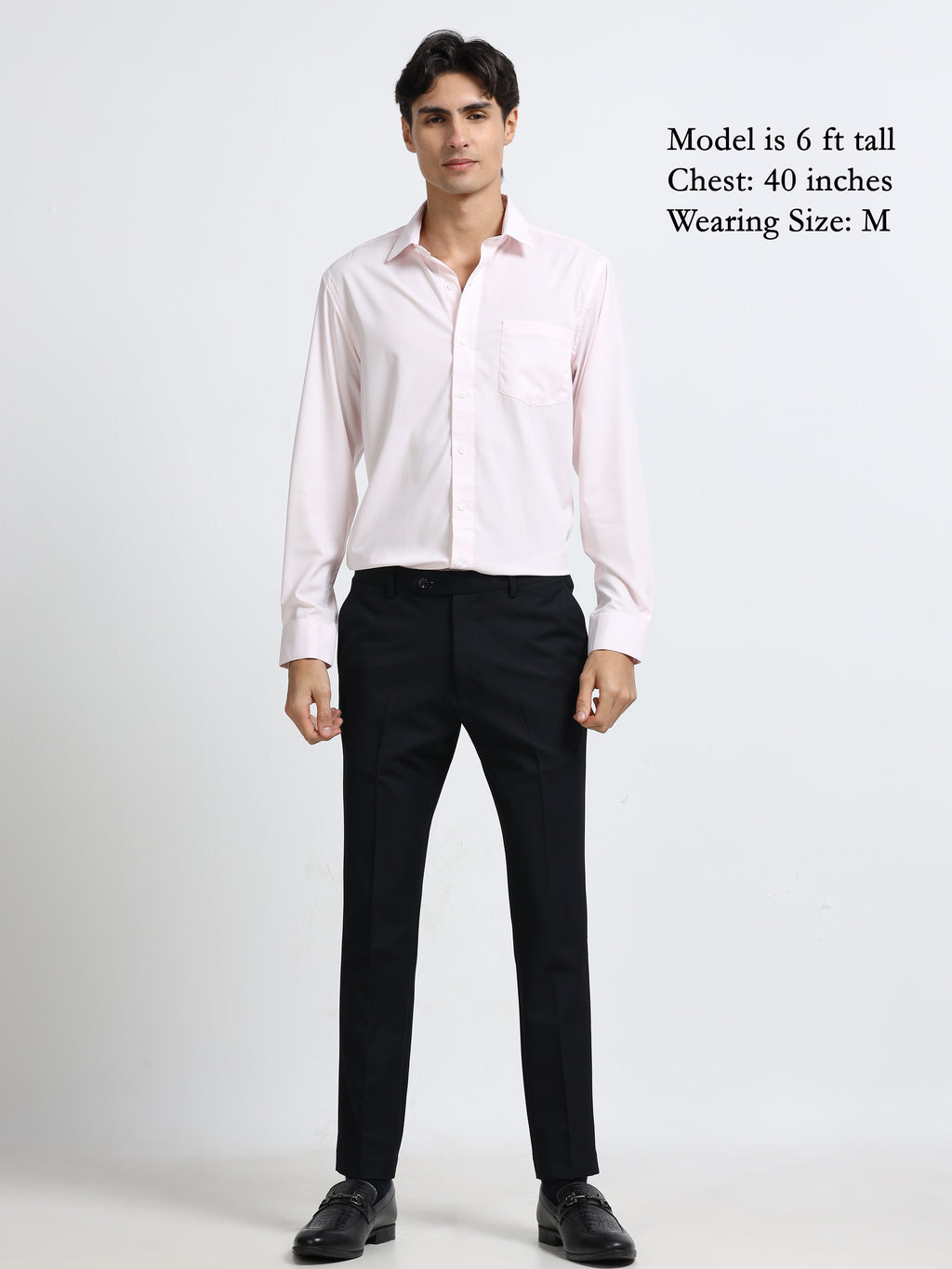 Morning Rose Cotton Satin Stretch Solid Shirt