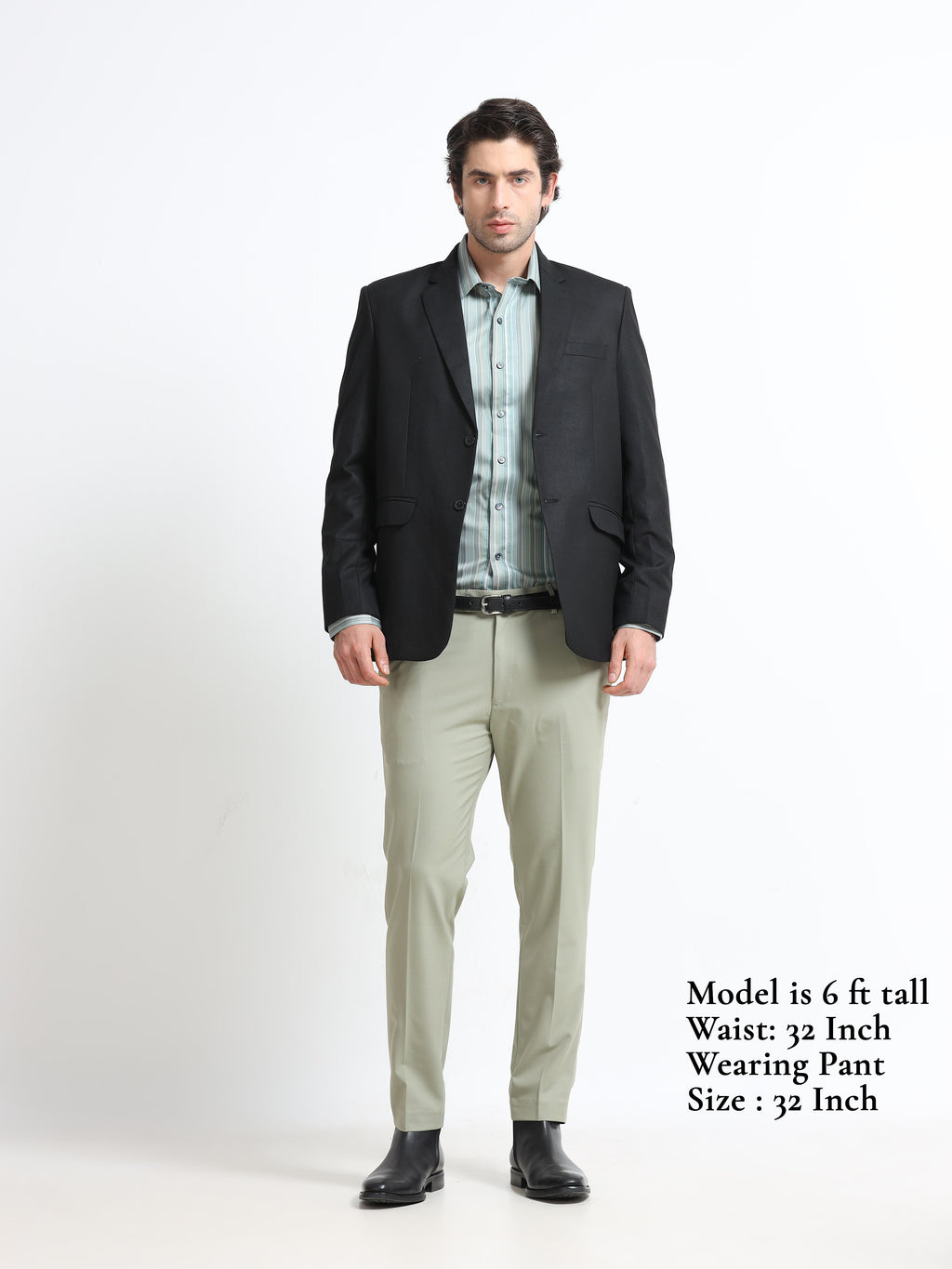 PISTA GREEN 4 WAY STRETCH VISCOSE BLEND FORMAL PANT