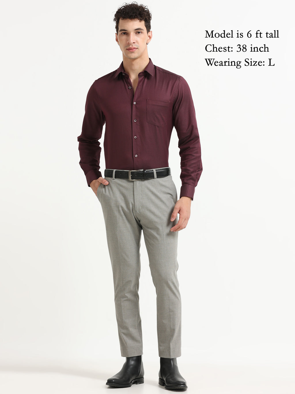 Oxblood Royale Textured Shirt