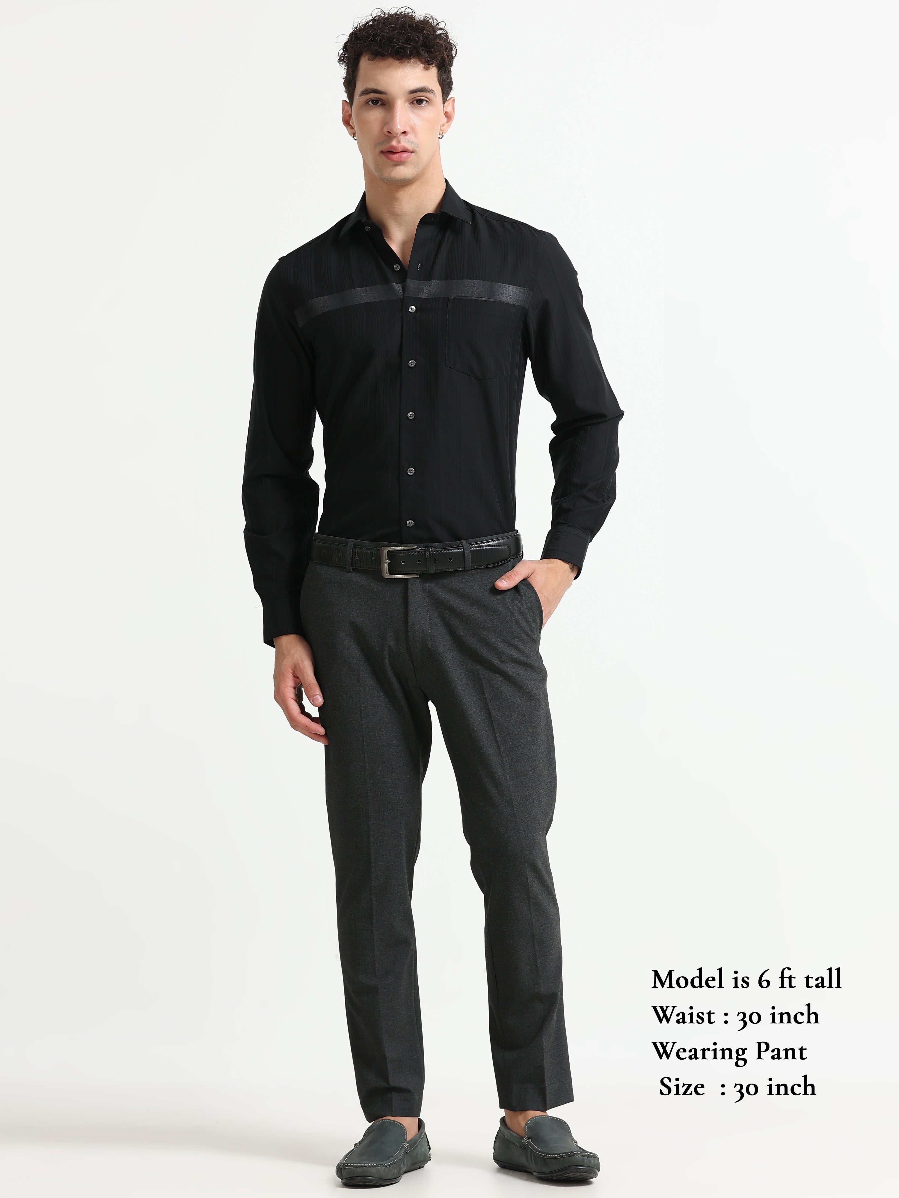 GREY 4 WAY STRETCH VISCOSE BLEND FORMAL PANT