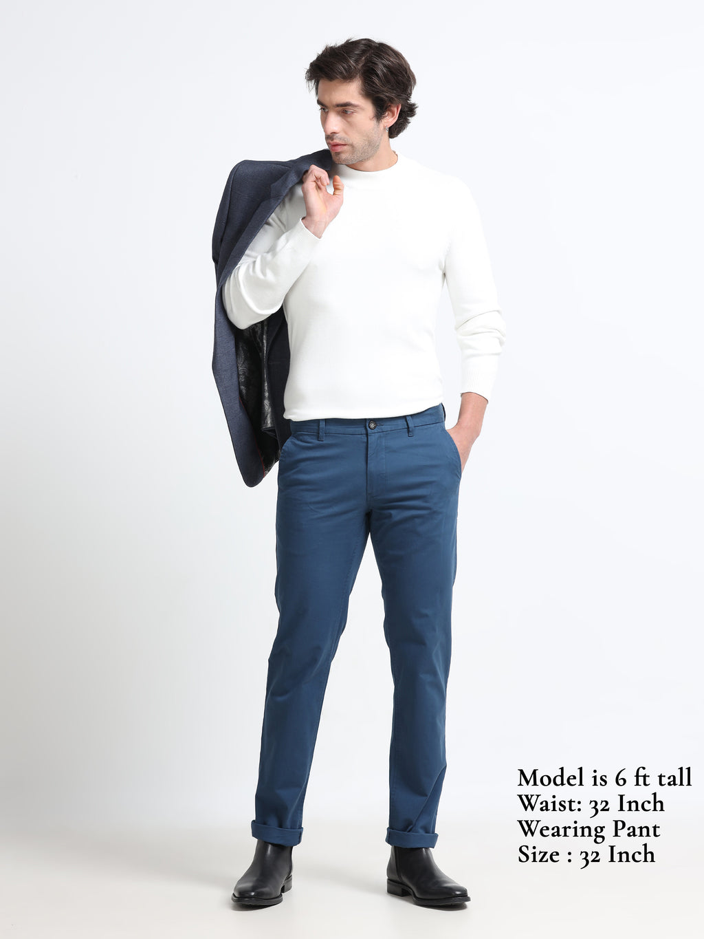 ROYAL BLUE GAP TWILL STRETCH TROUSERS