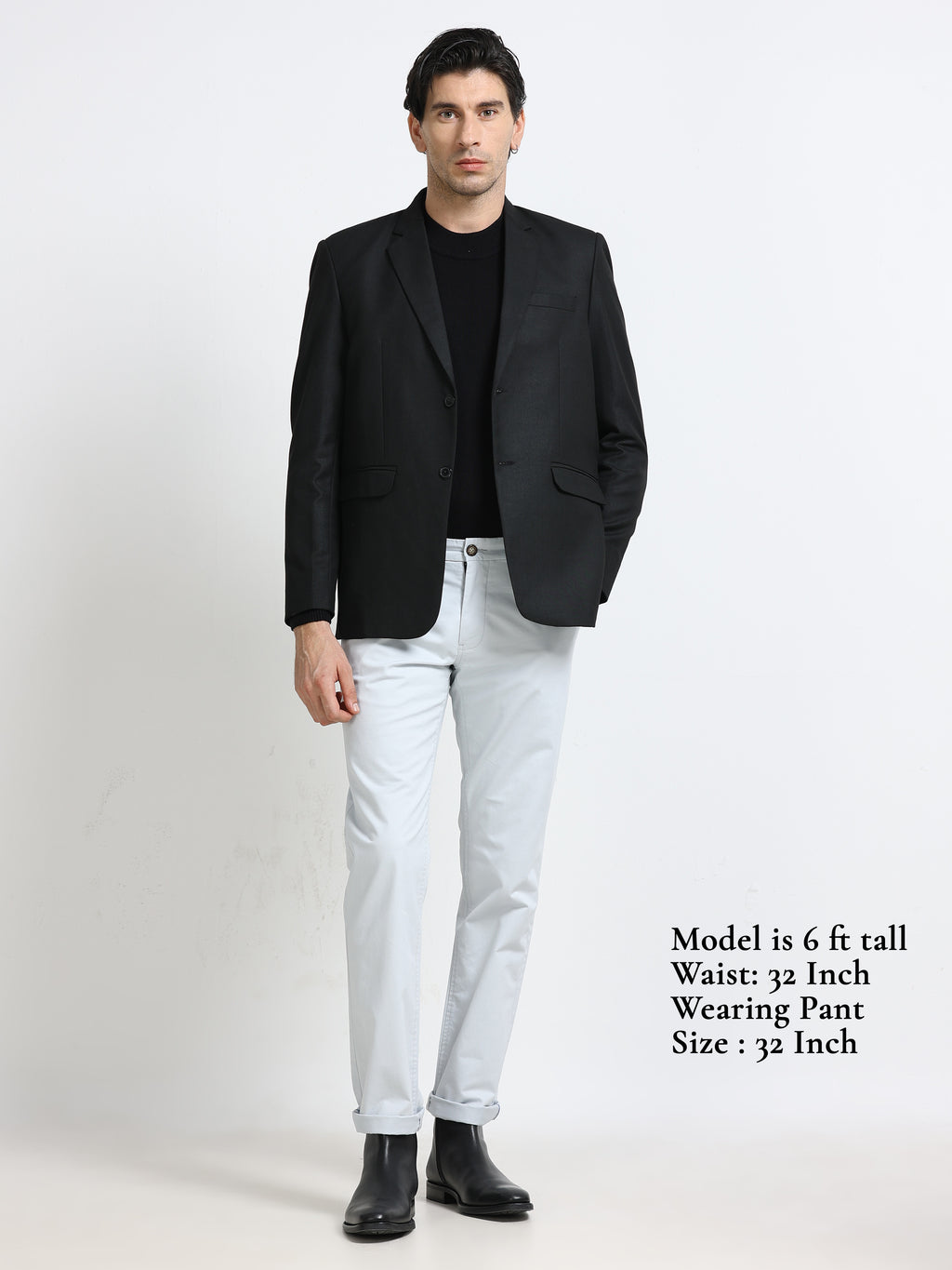 PEARL GREY CONVERSE COTTON LYCRA STRECTH TROUSERS