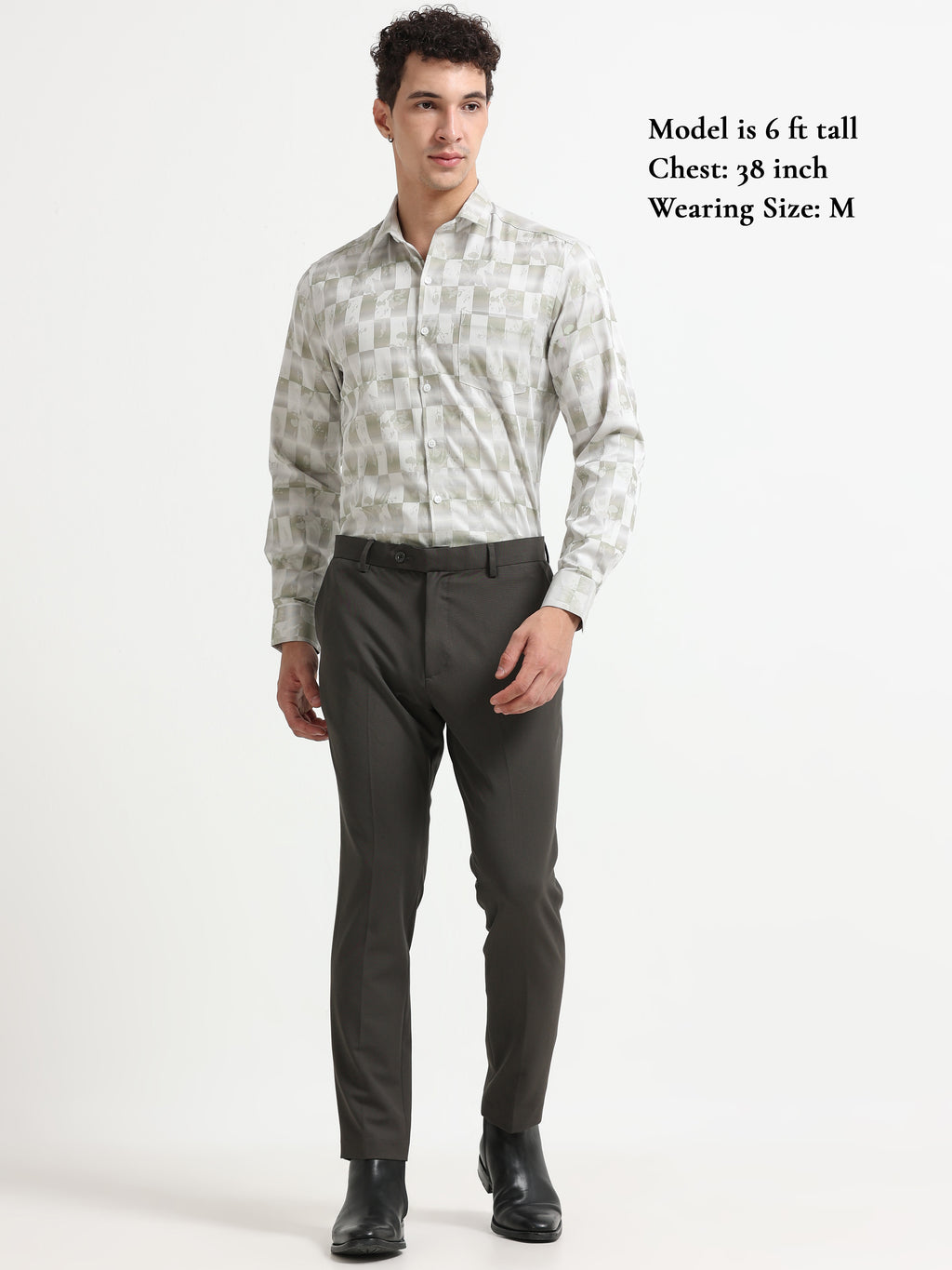 Shadow Flora Checkerboard Jacquard Shirt