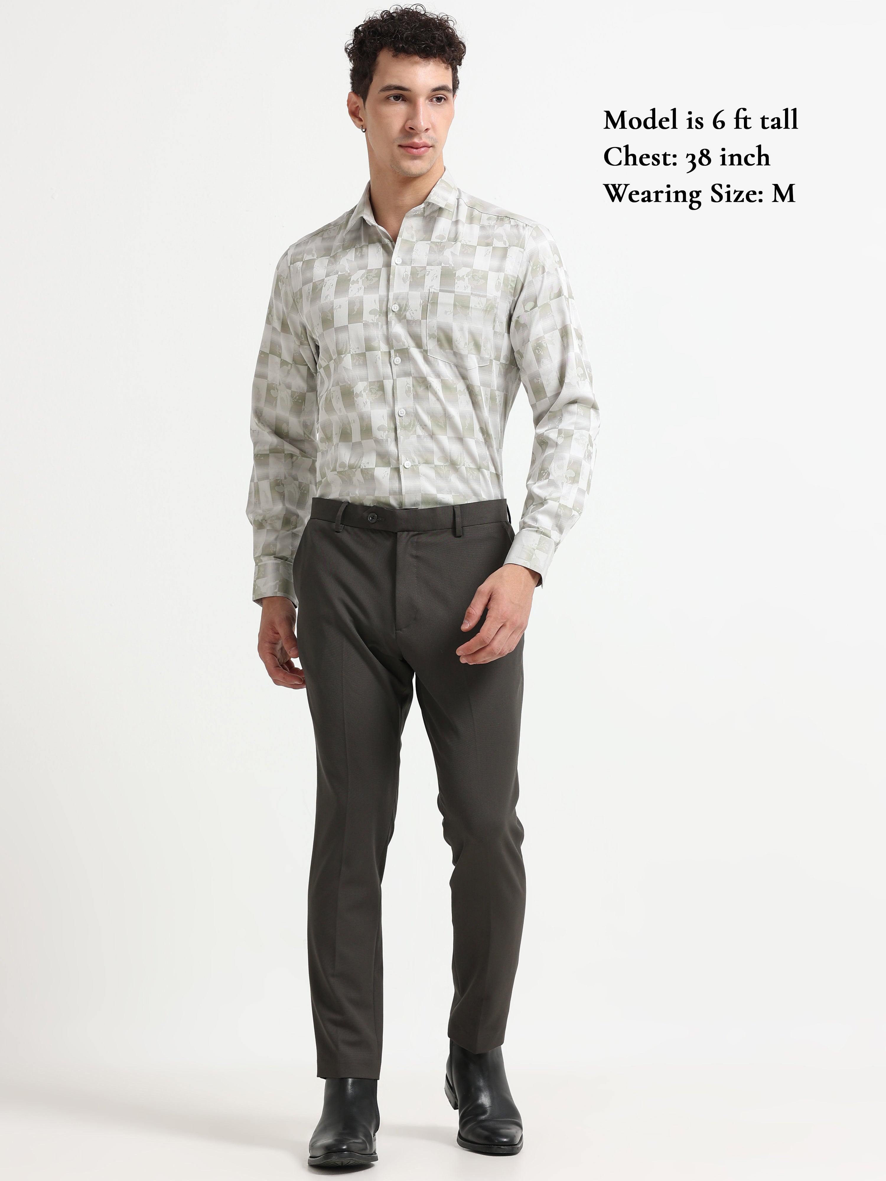 Shadow Flora Checkerboard Jacquard Shirt