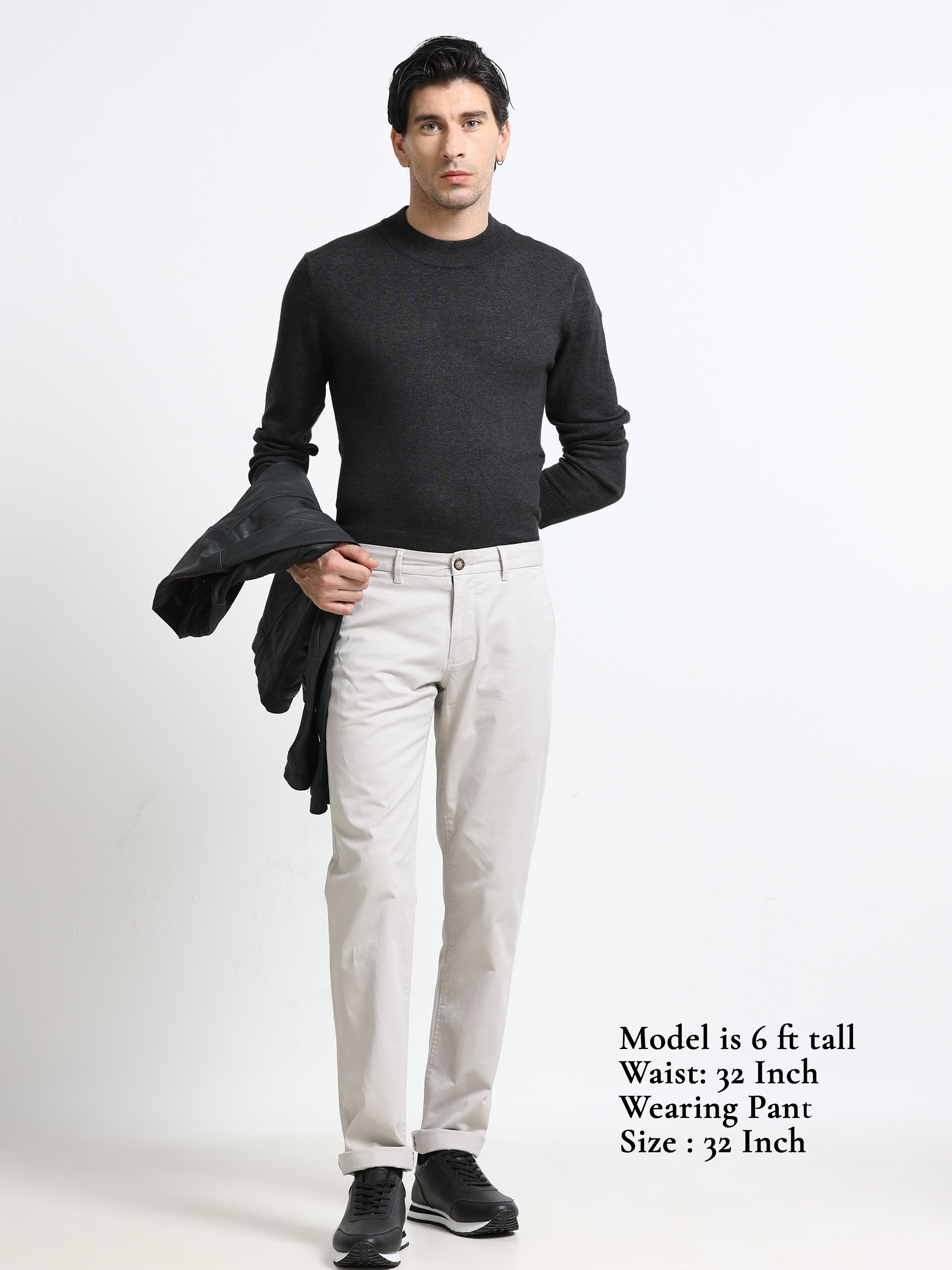 WHITE GAP TWILL STRETCH TROUSERS