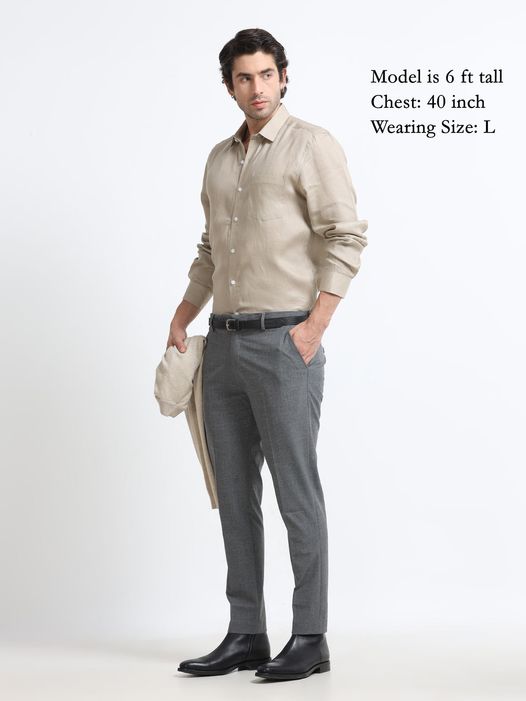 Sahara Sand Linen Solid Shirt