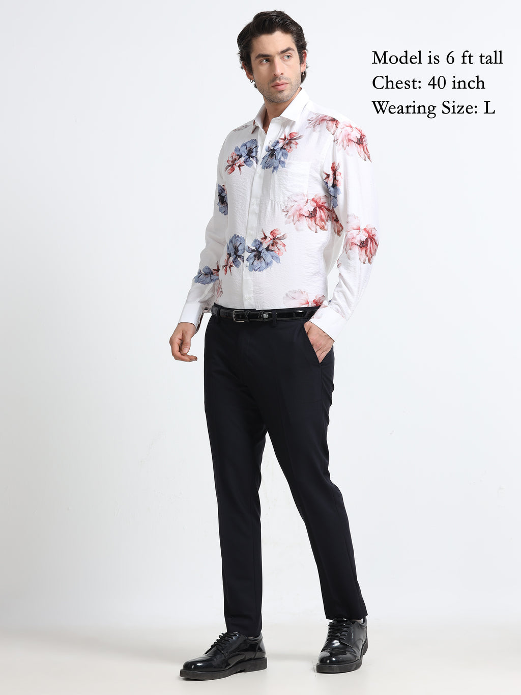 Ethereal Flora Cotton Crinkle Printed Shirt