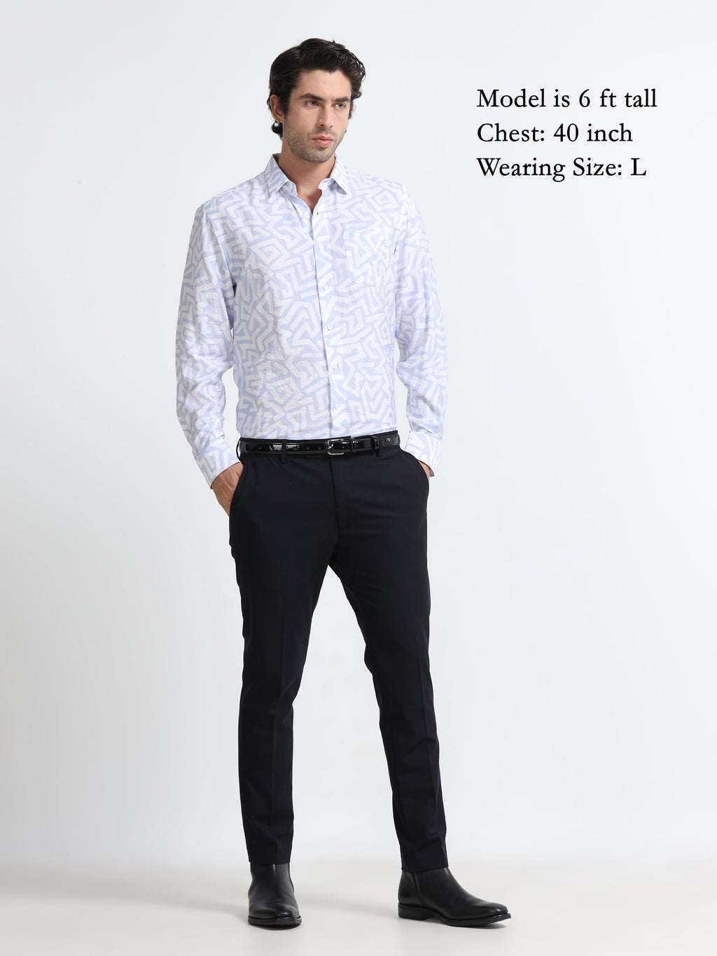 Lavender Mist Abstract Meridian Printed Shirt