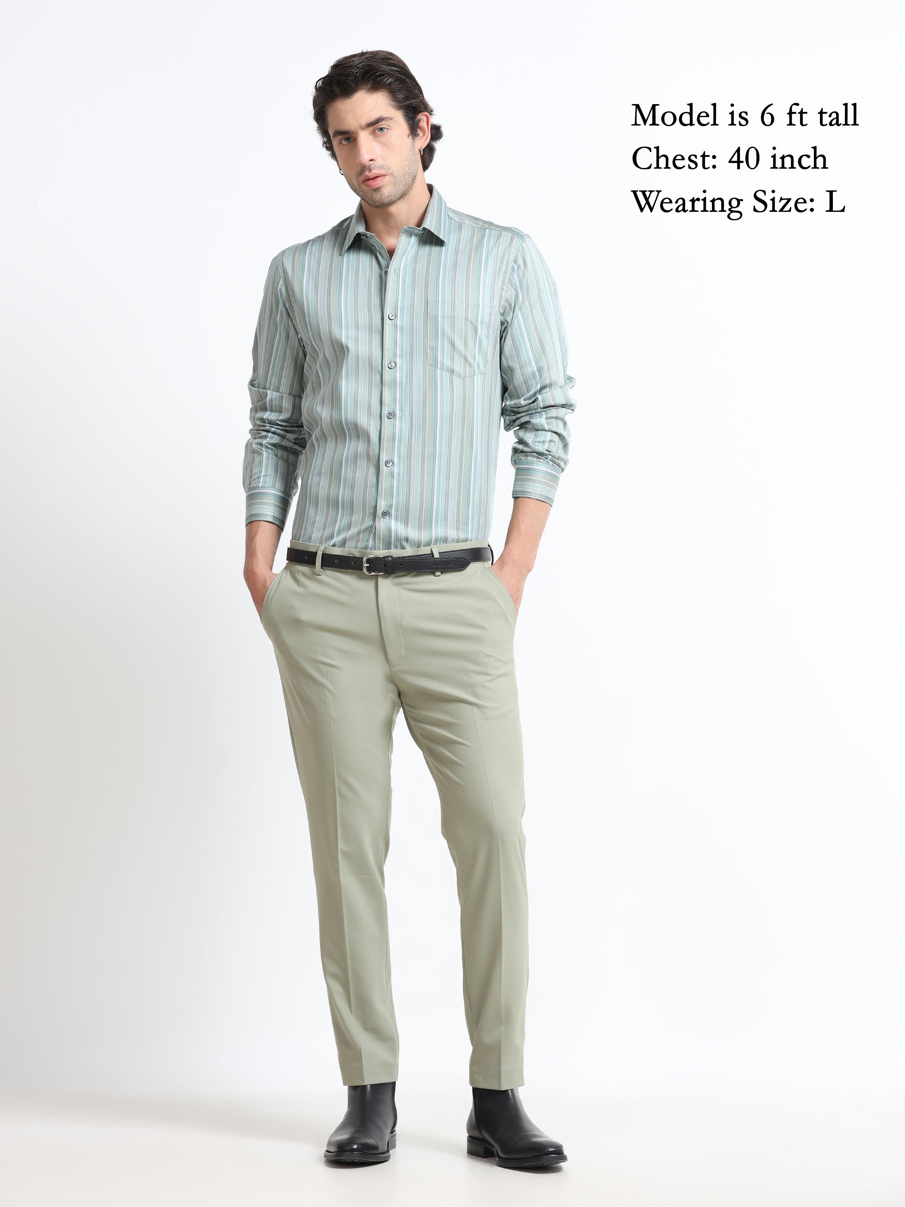 Glacier Olive Jacquard Artisan Shirt