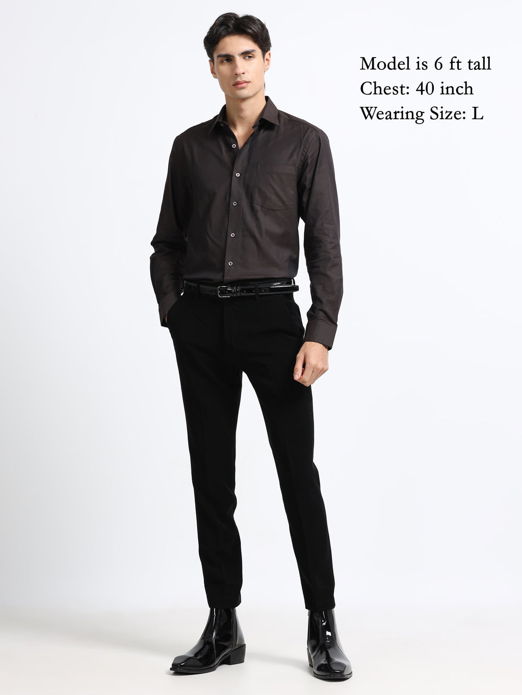 Espresso Prism Jacquard Textured Shirt