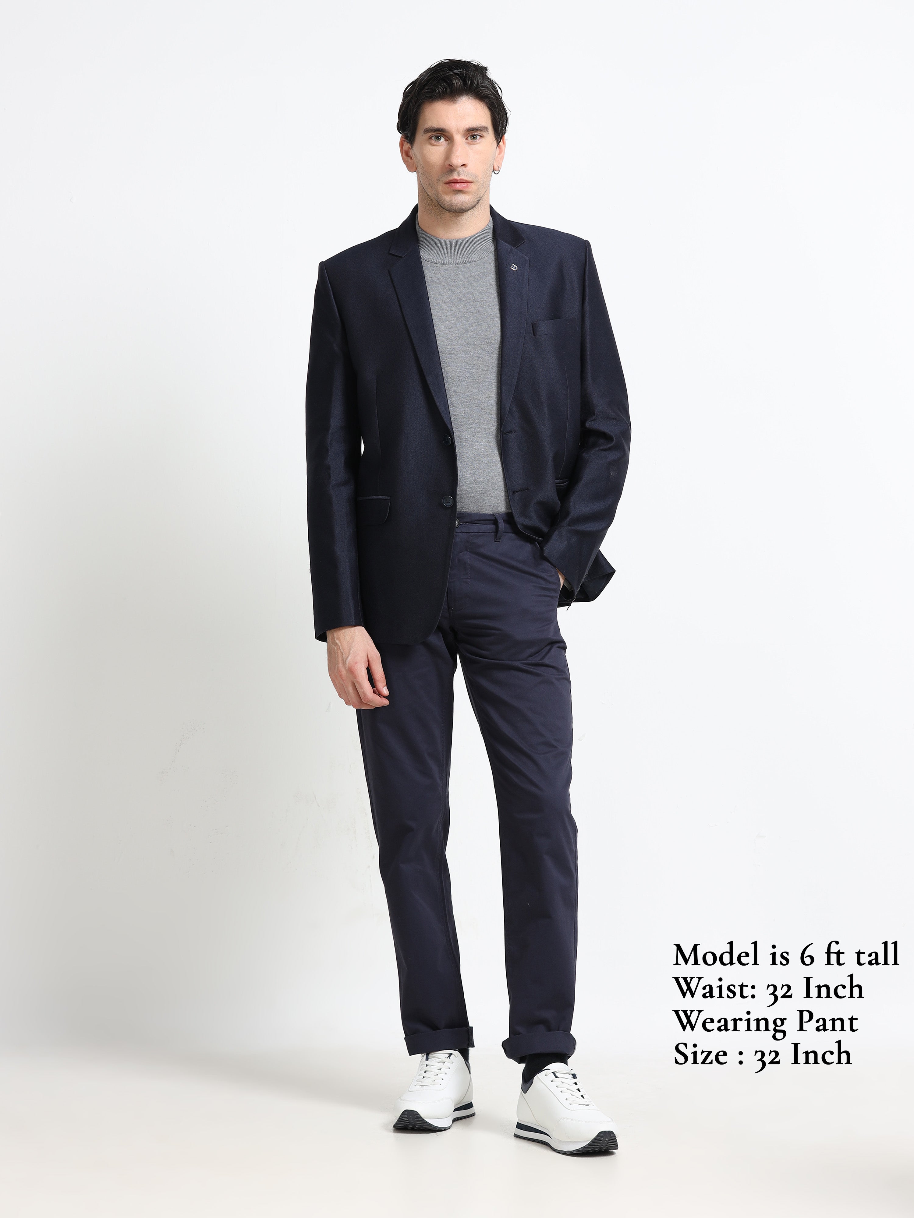 DARK BLUE CONVERSE COTTON LYCRA STRECTH TROUSERS