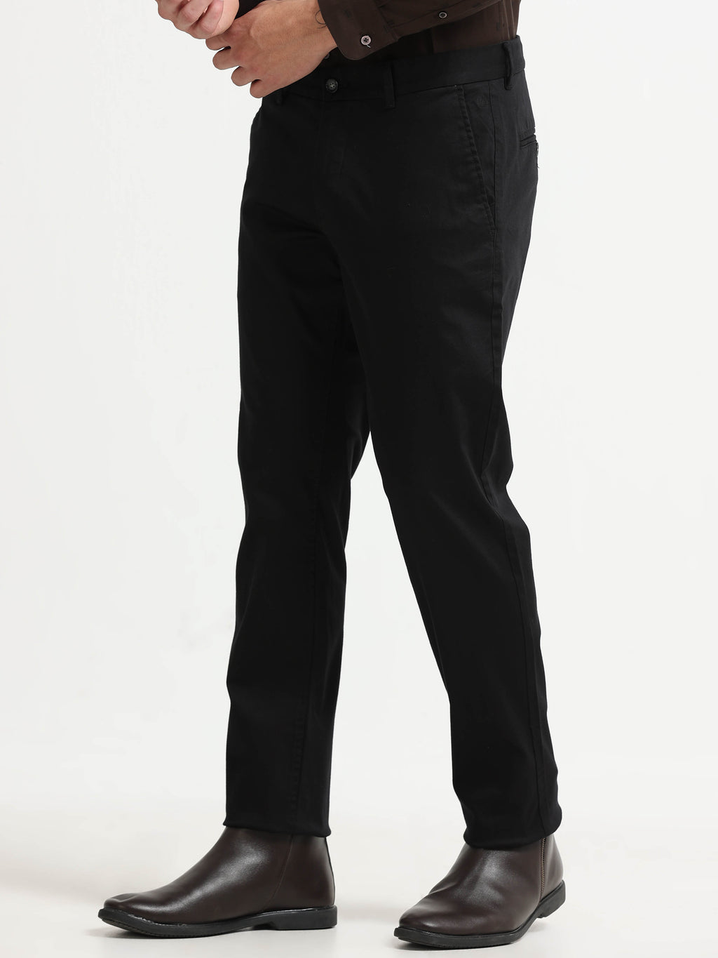 BLACK GIZZA COTTON TROUSER