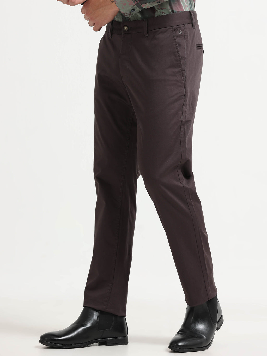 DARK BROWN GIZZA COTTON TROUSER