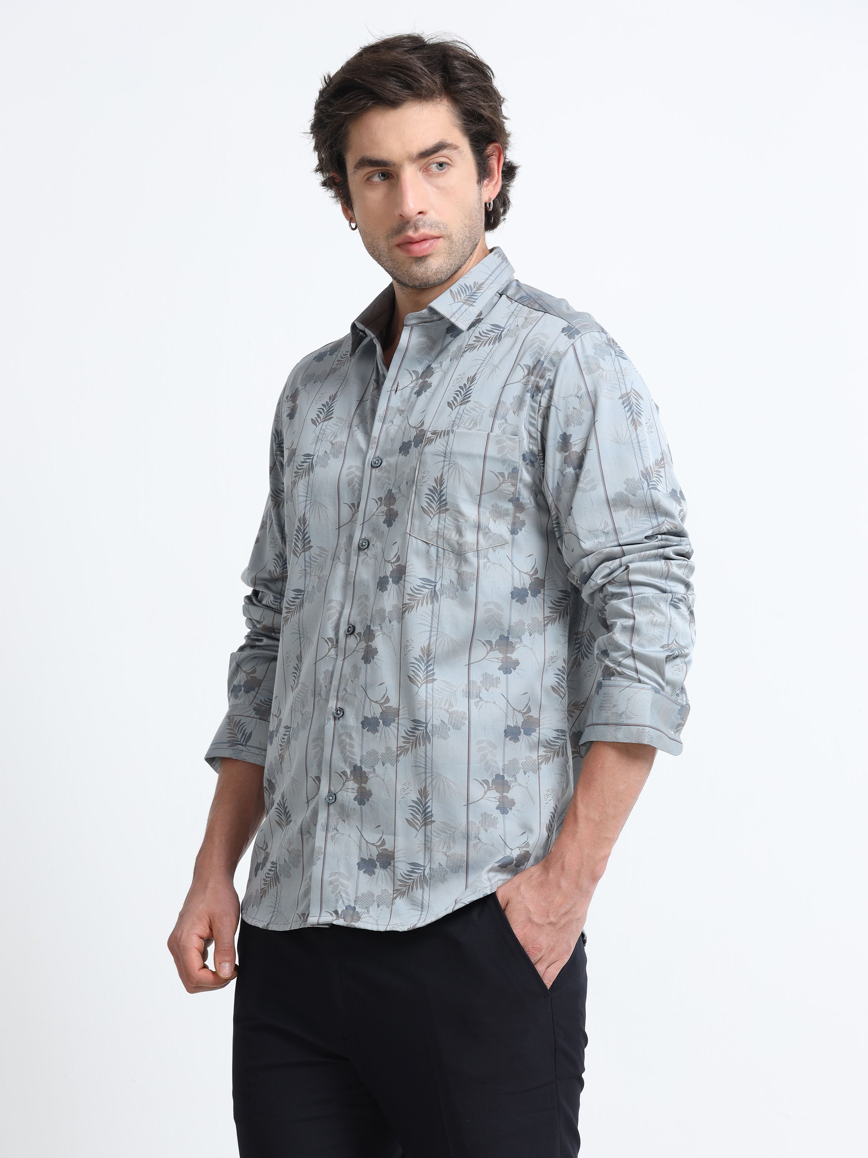 Tectonic Flora Artisan Pinstripe Shirt