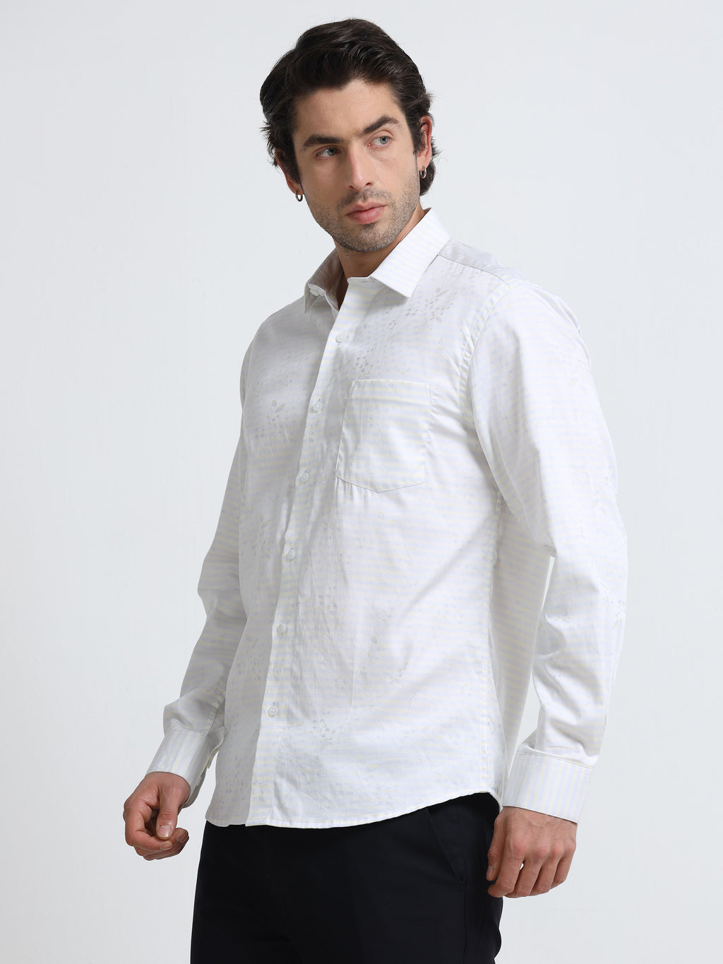Ivory Bloom Heritage Stripe Shirt