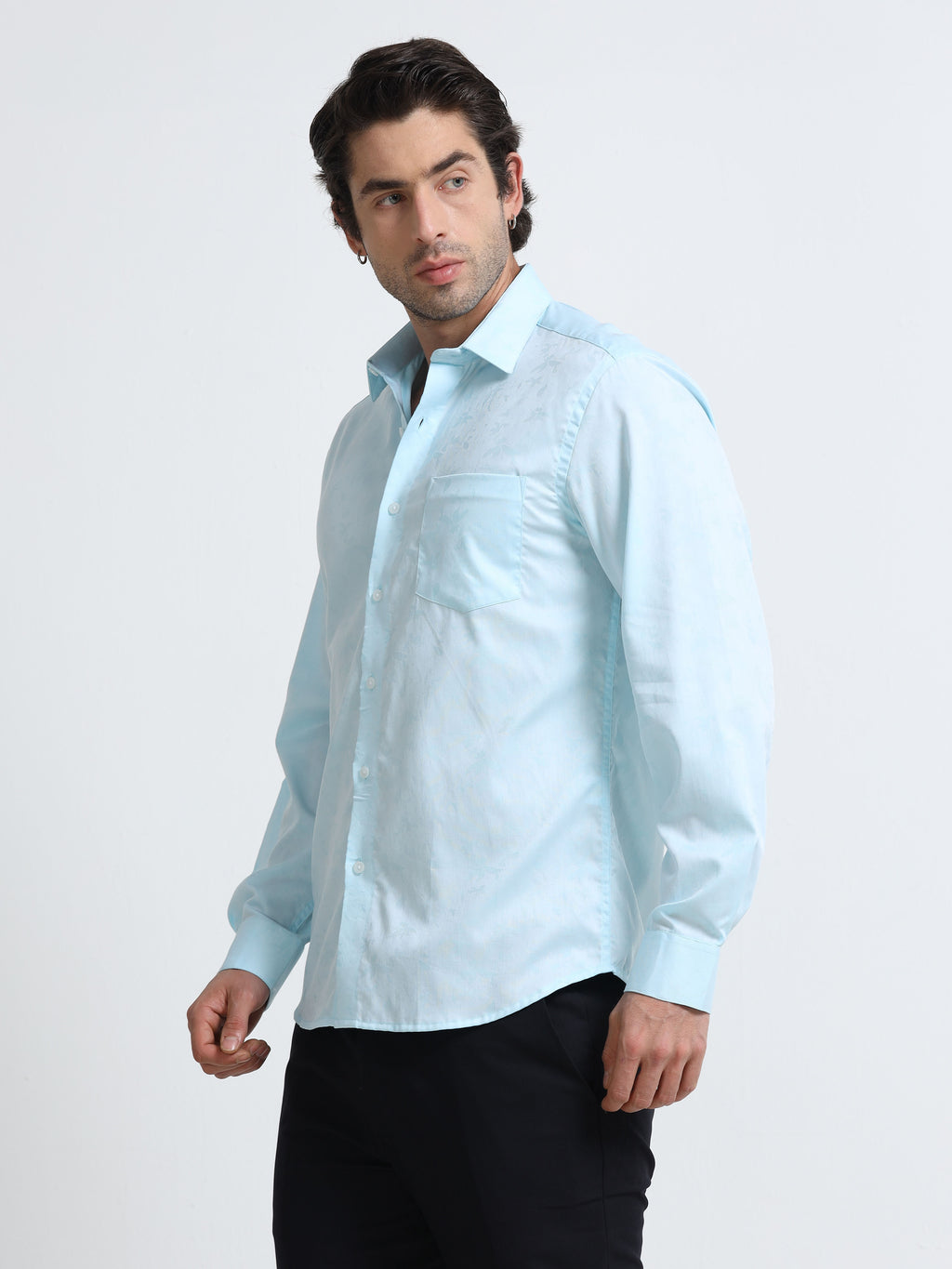 Arctic Blue Jacquard Shirt