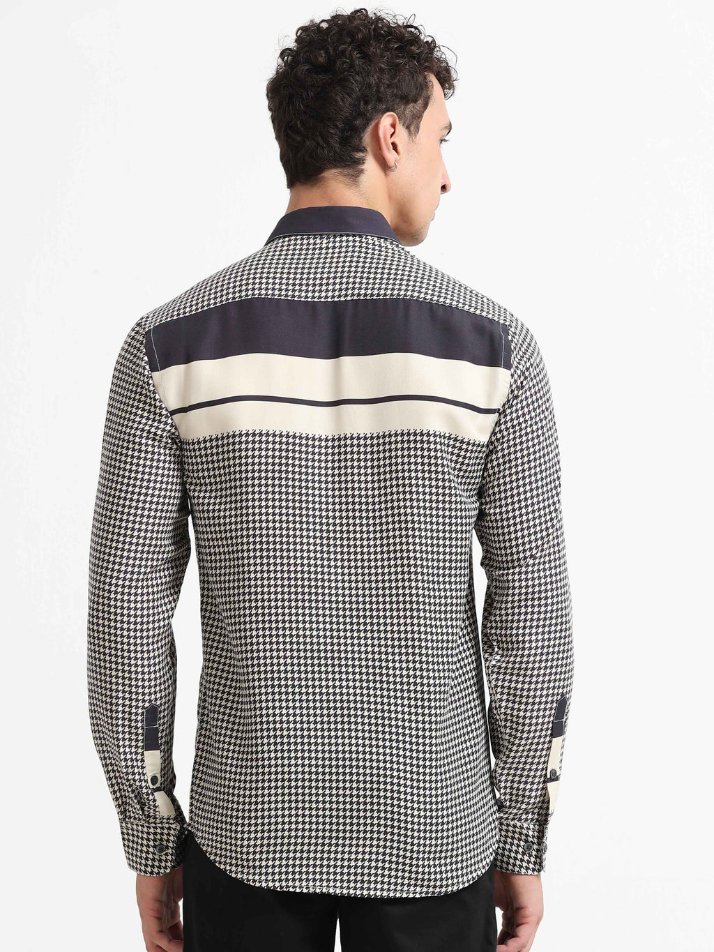 Charcoal Mosaic Houndstooth Luxe Shirt
