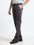 Men - Dark Grey - Slim Fit - Formal Trouser