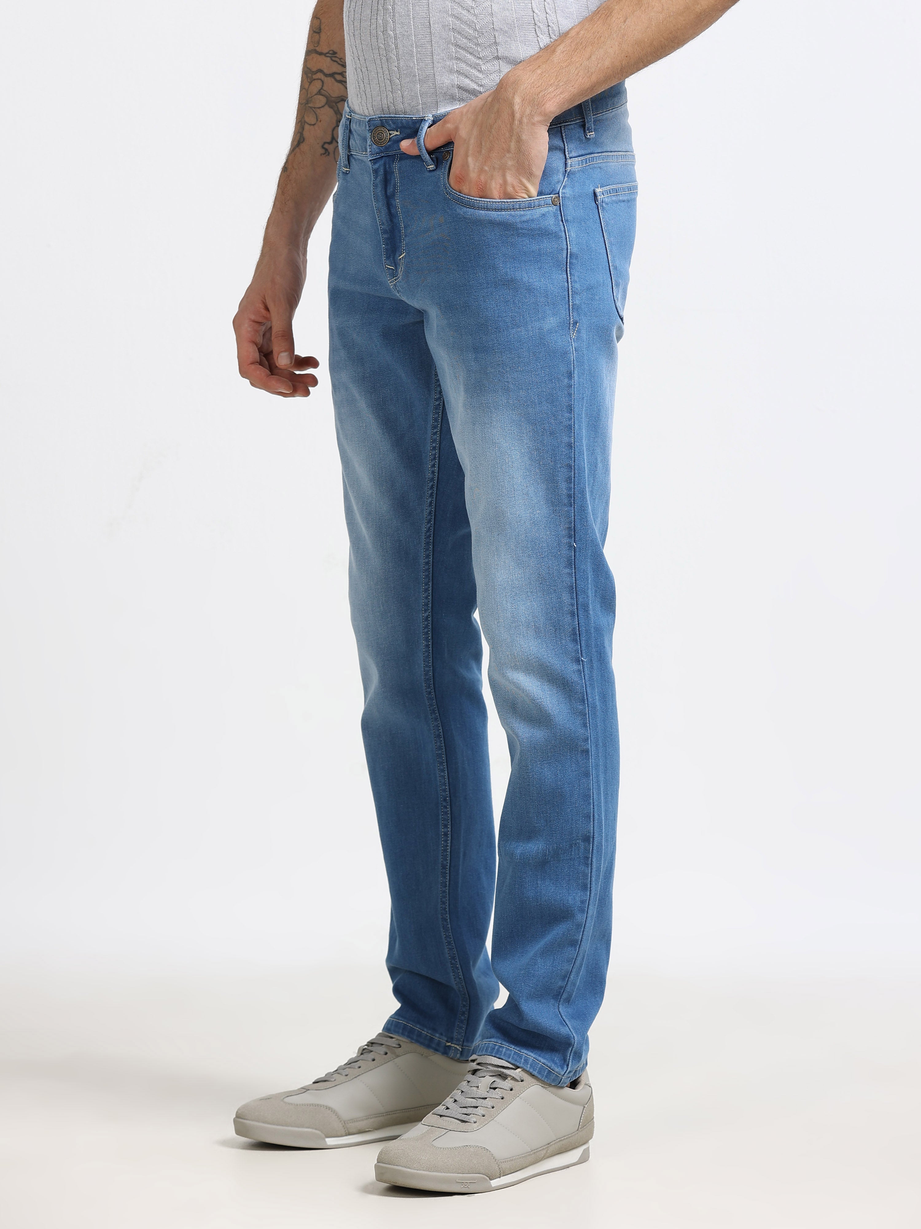 Men - Blue - Slim Fit - Denim Pant