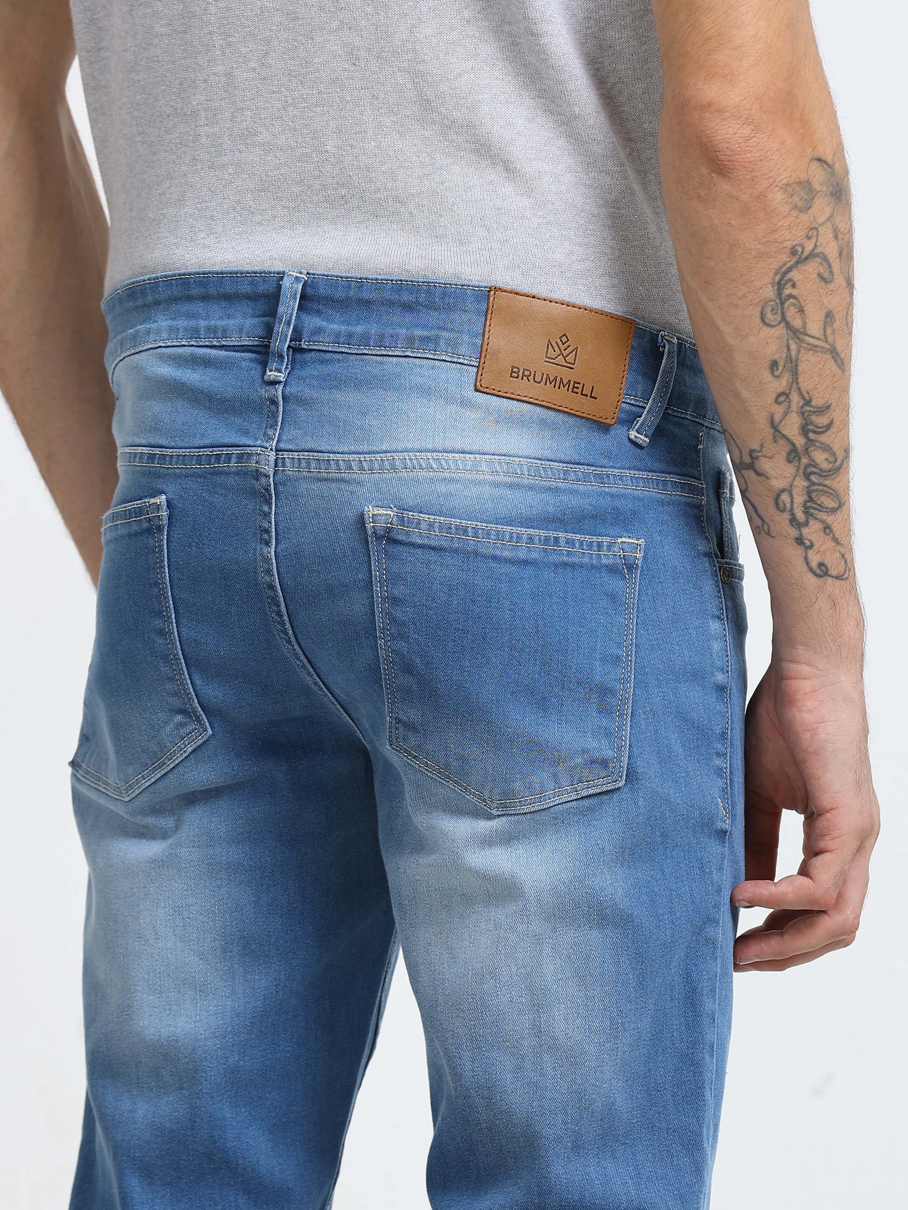 Men - Blue - Slim Fit - Denim Pant