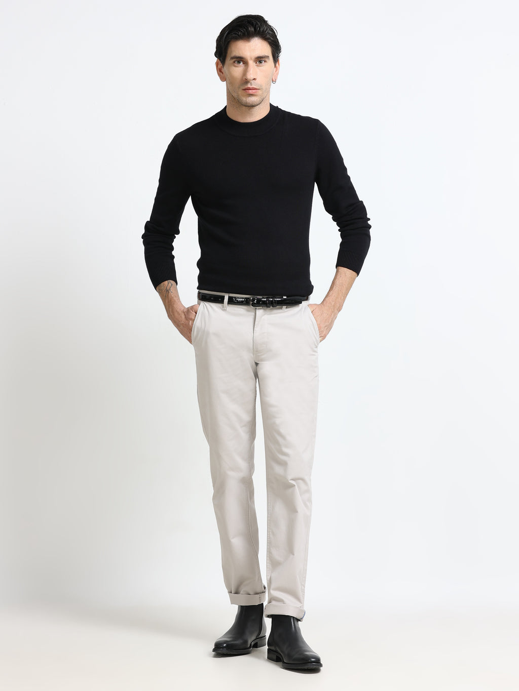 Men - Light Ash - Slim Fit - Formal Trouser