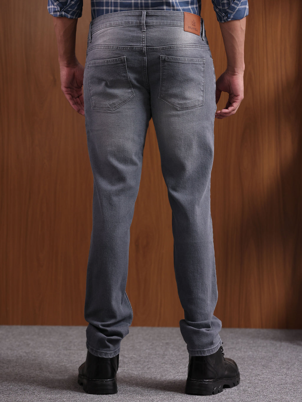 Charcoal Grey Slim Fit Denim Jeans