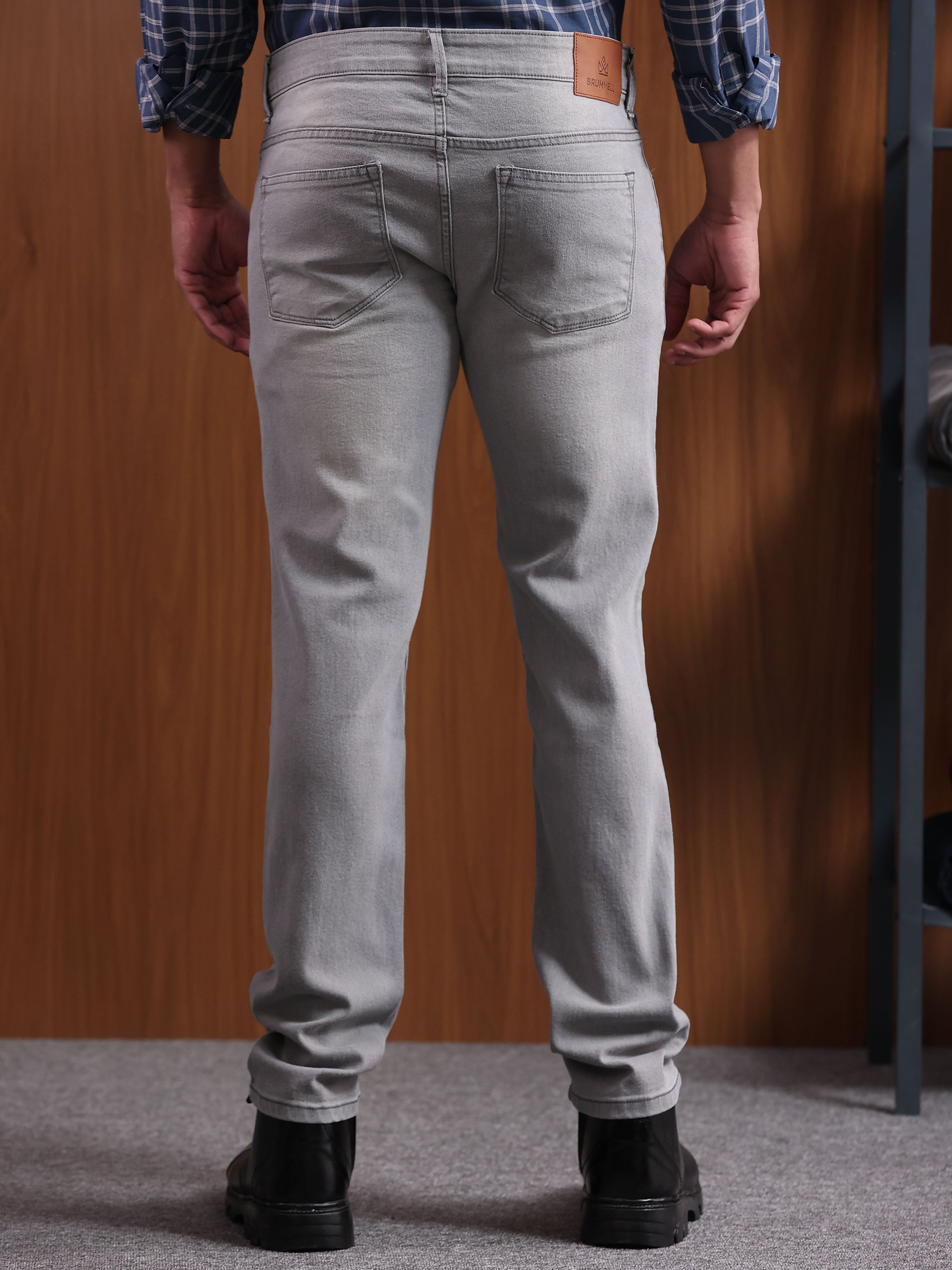 Light Grey Slim Fit Denim Jeans