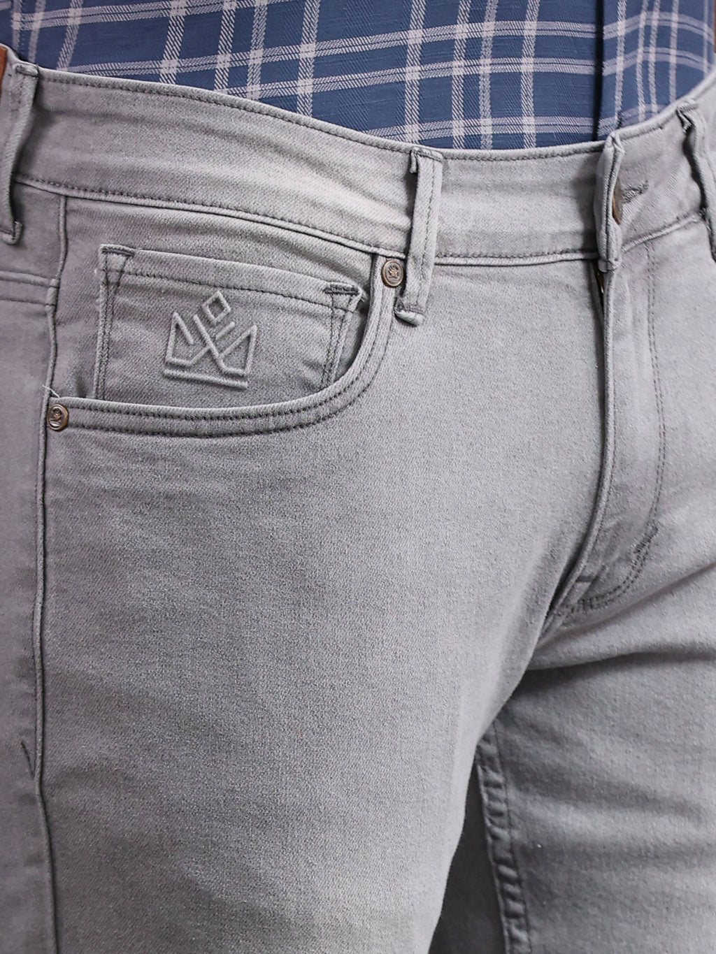 Light Grey Slim Fit Denim Jeans