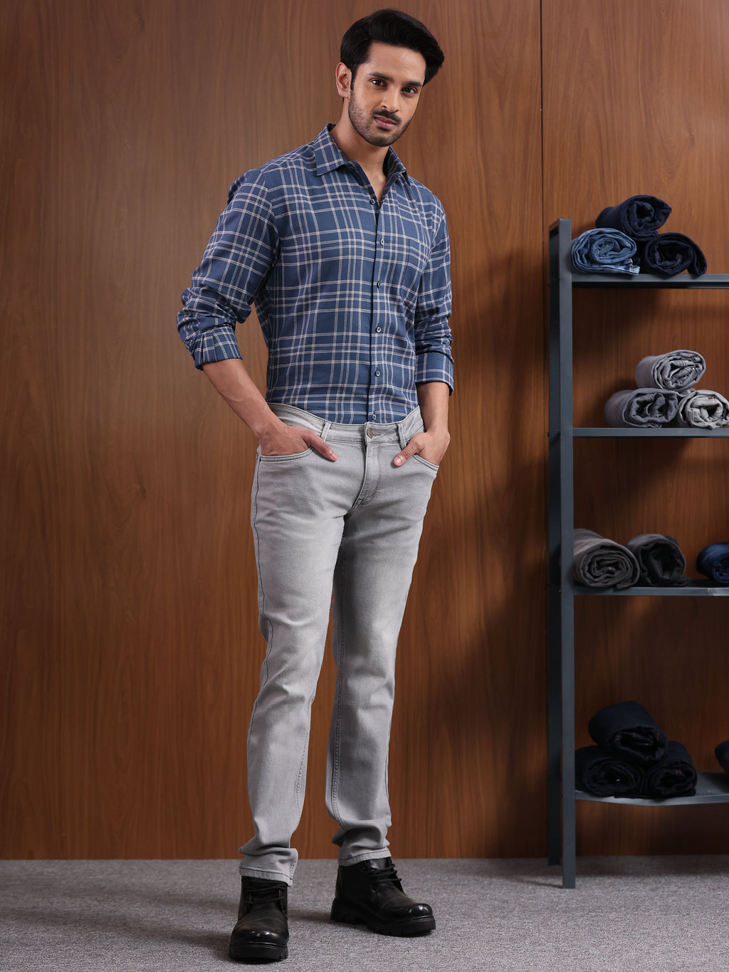 Light Grey Slim Fit Denim Jeans