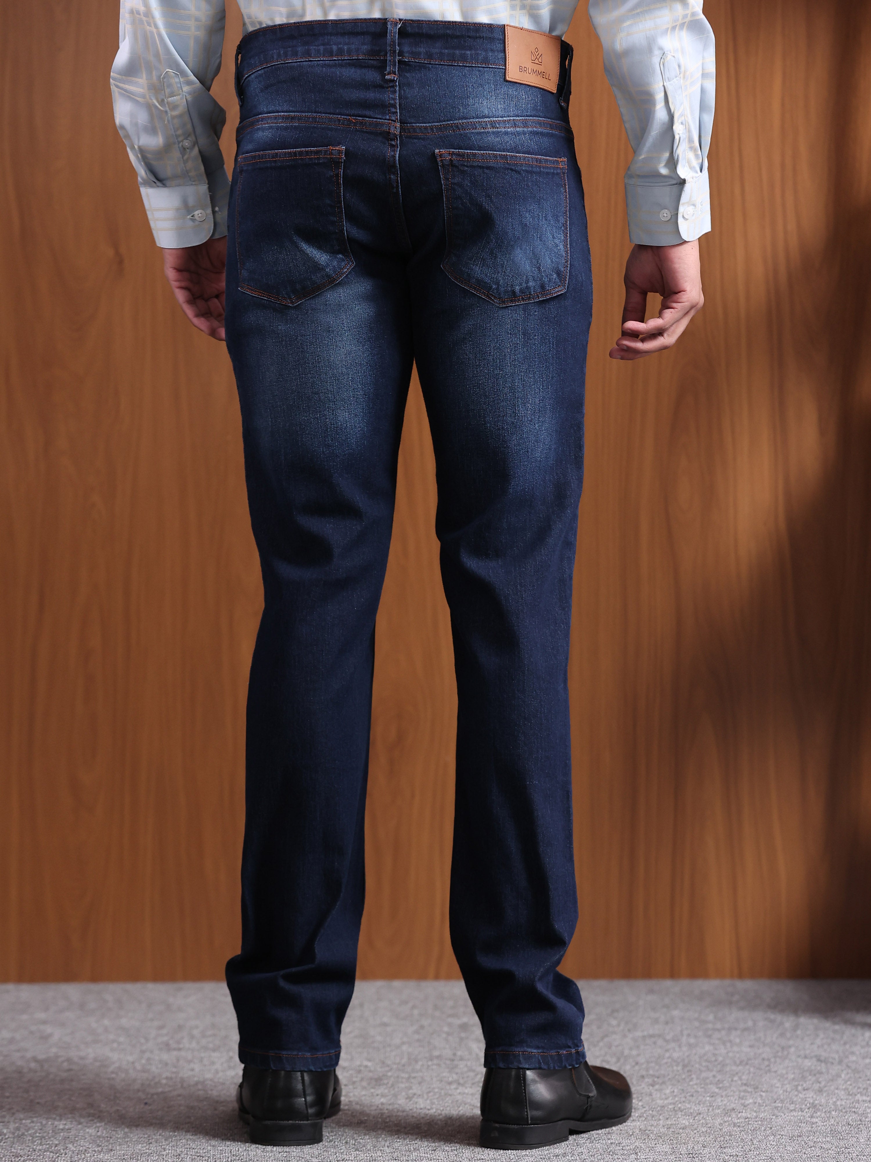 Medium Dark Blue Slim Fit Denim Jeans