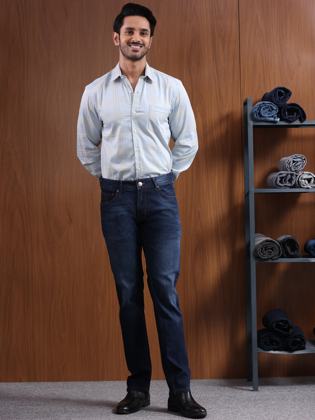 Medium Dark Blue Slim Fit Denim Jeans