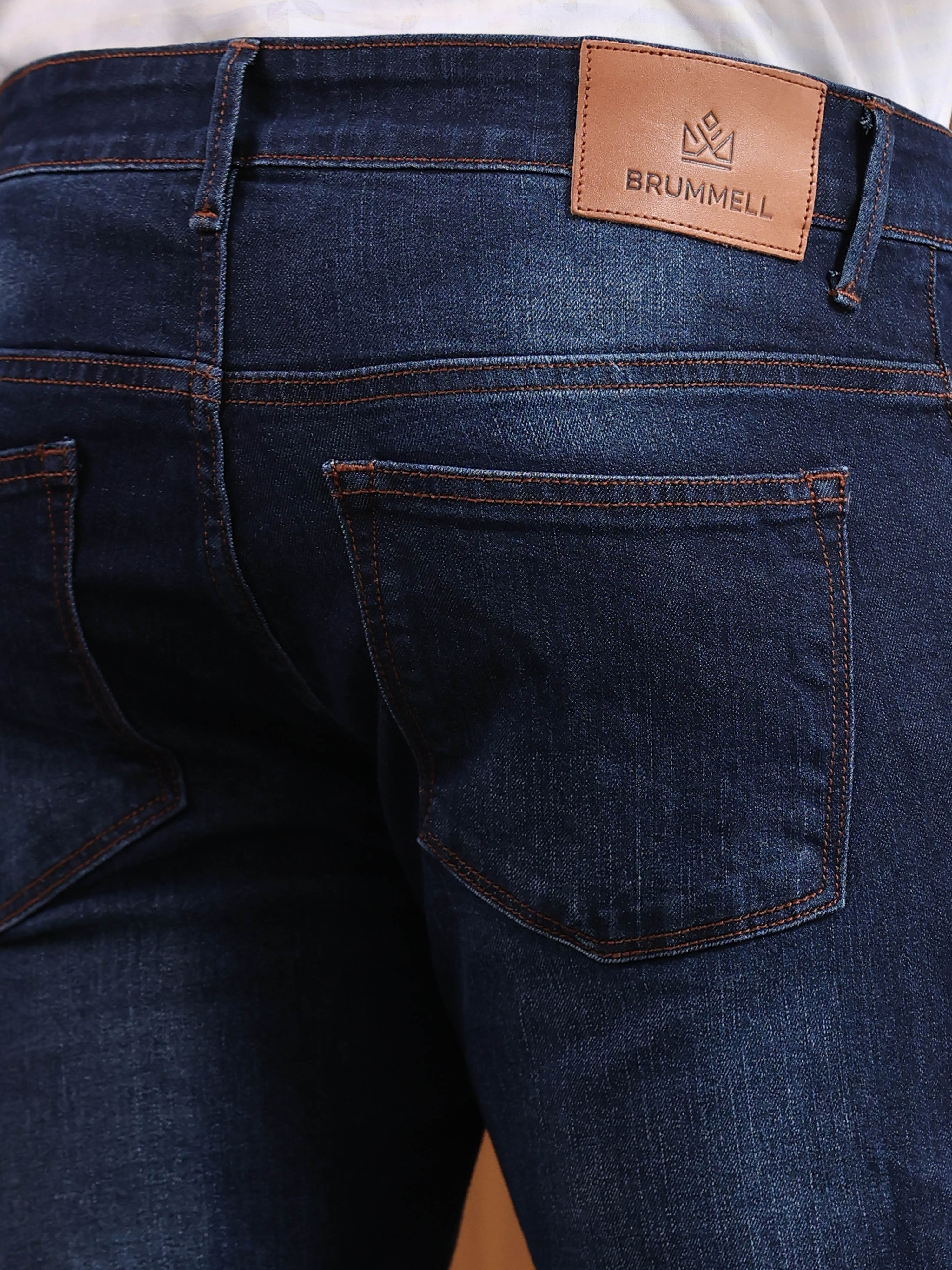Raw Indigo Blue Slim Fit Denim Jeans