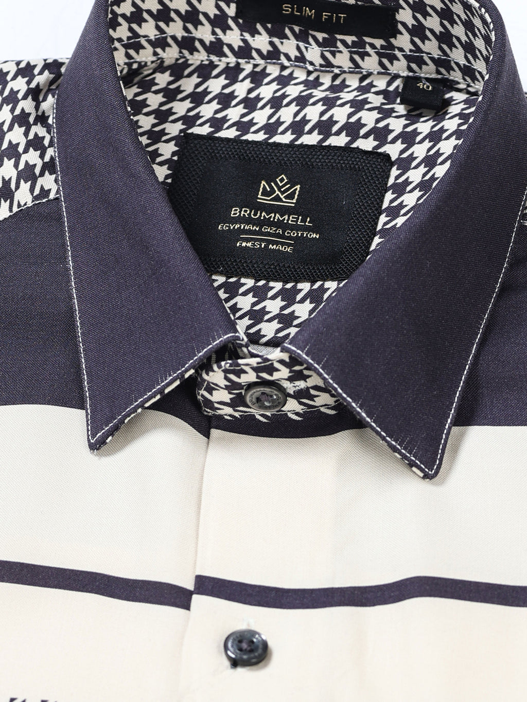 Charcoal Mosaic Houndstooth Luxe Shirt