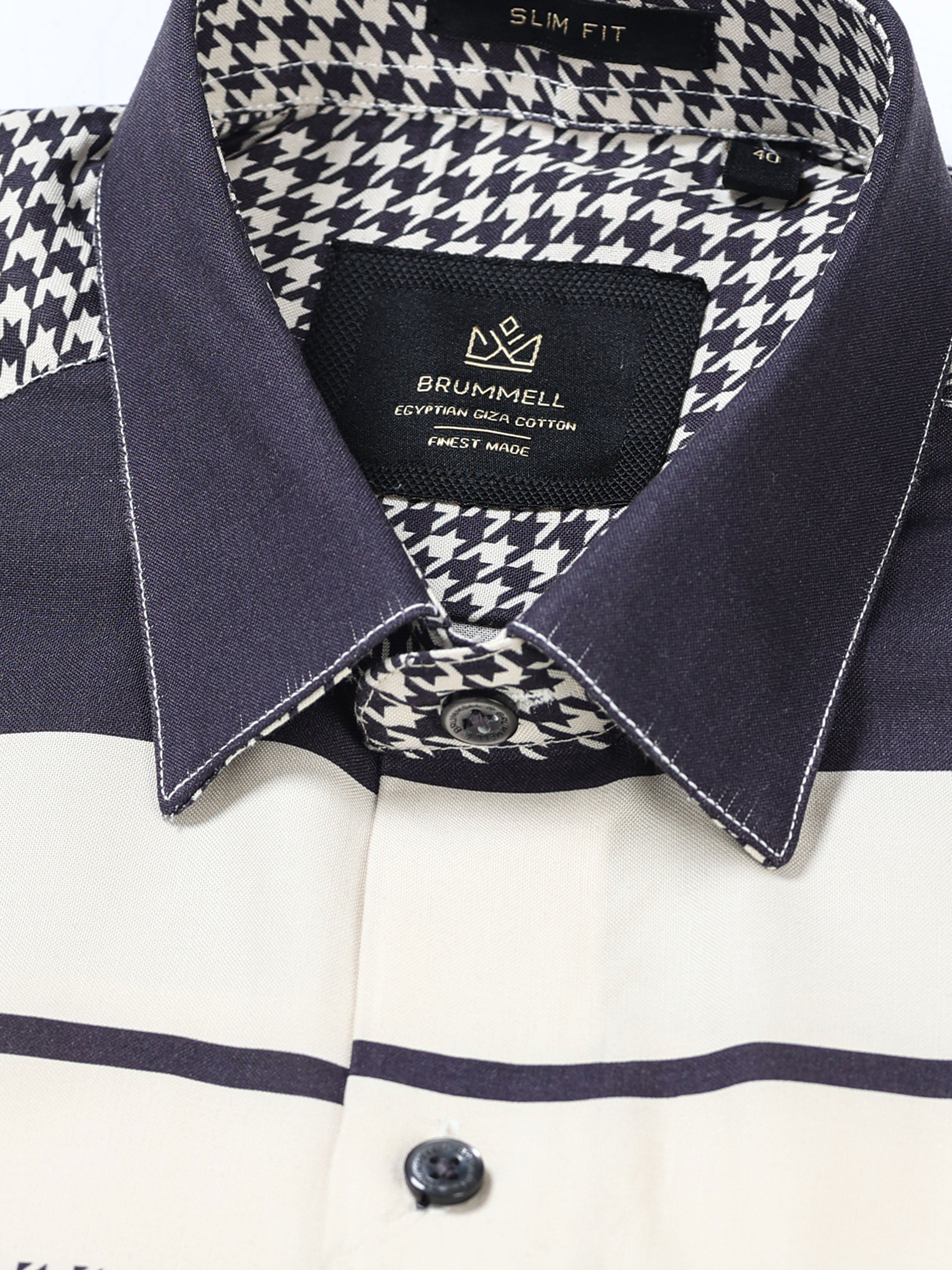 Charcoal Mosaic Houndstooth Luxe Shirt