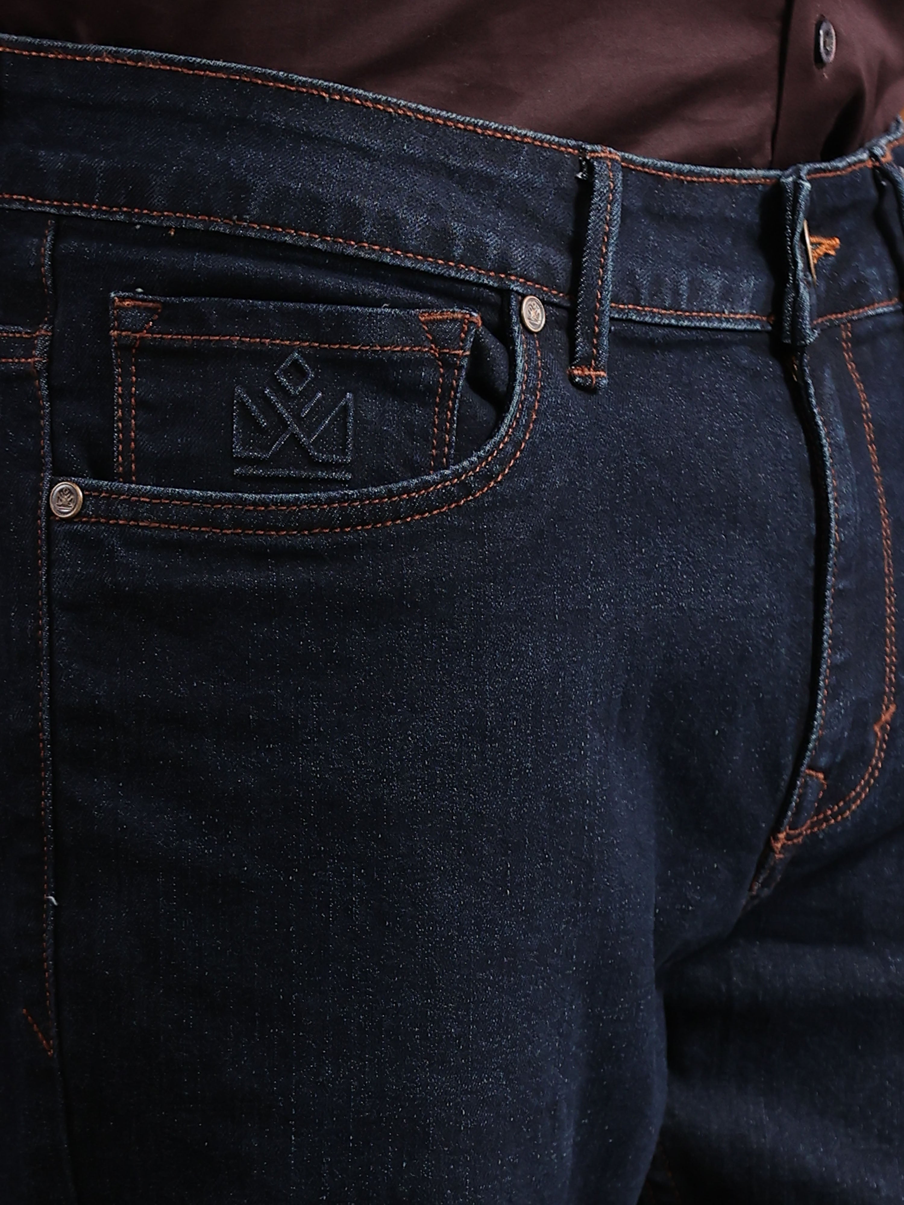 Navy Blue Slim Fit Denim Jeans
