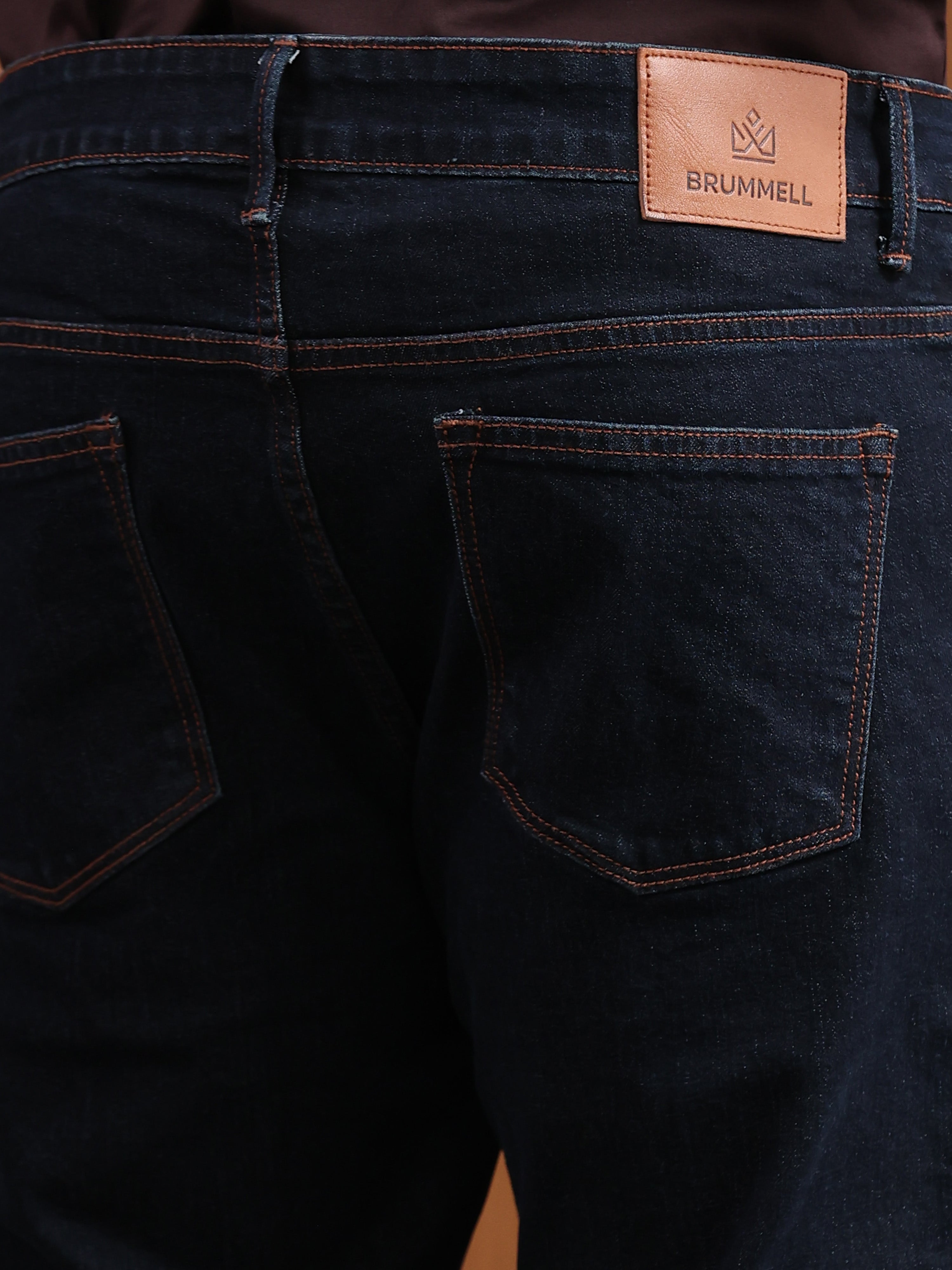 Navy Blue Slim Fit Denim Jeans