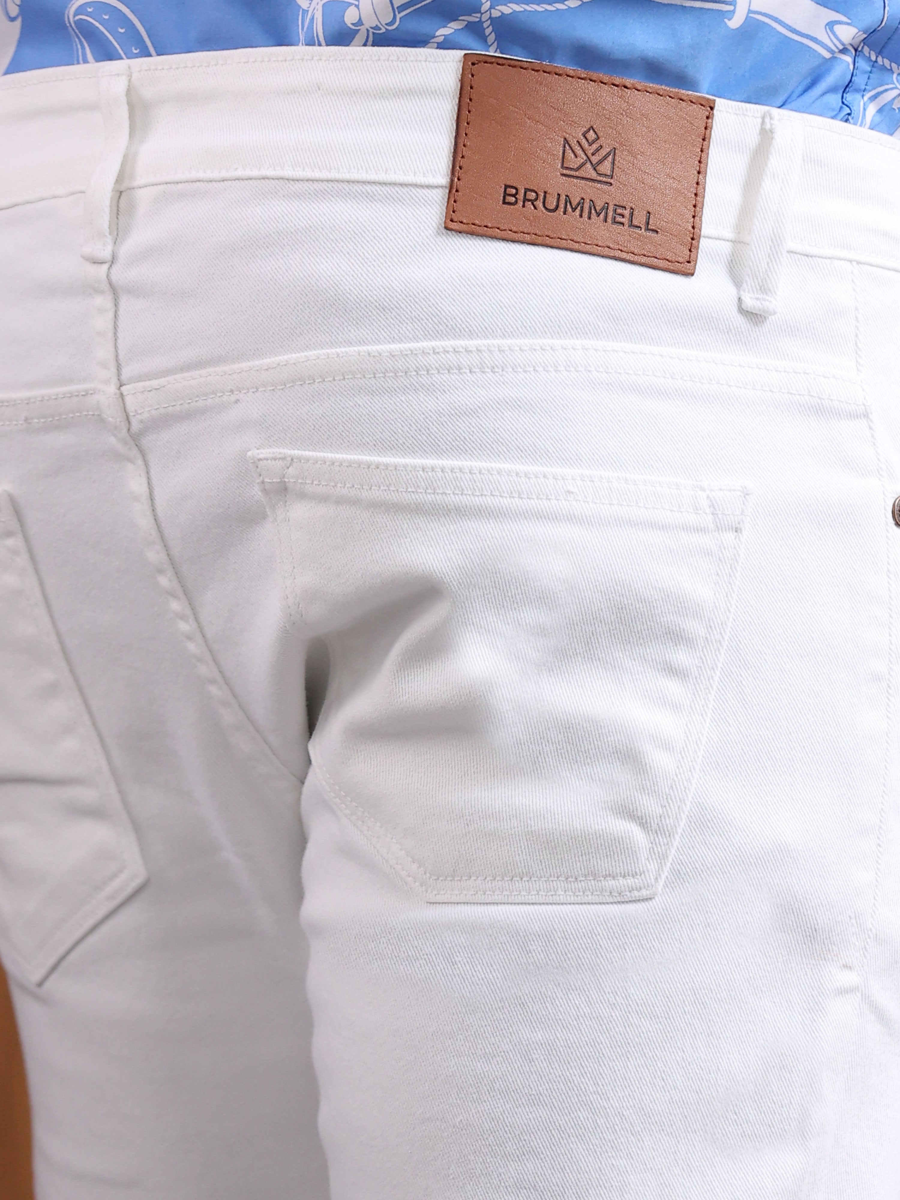 White Slim Fit Denim Jeans