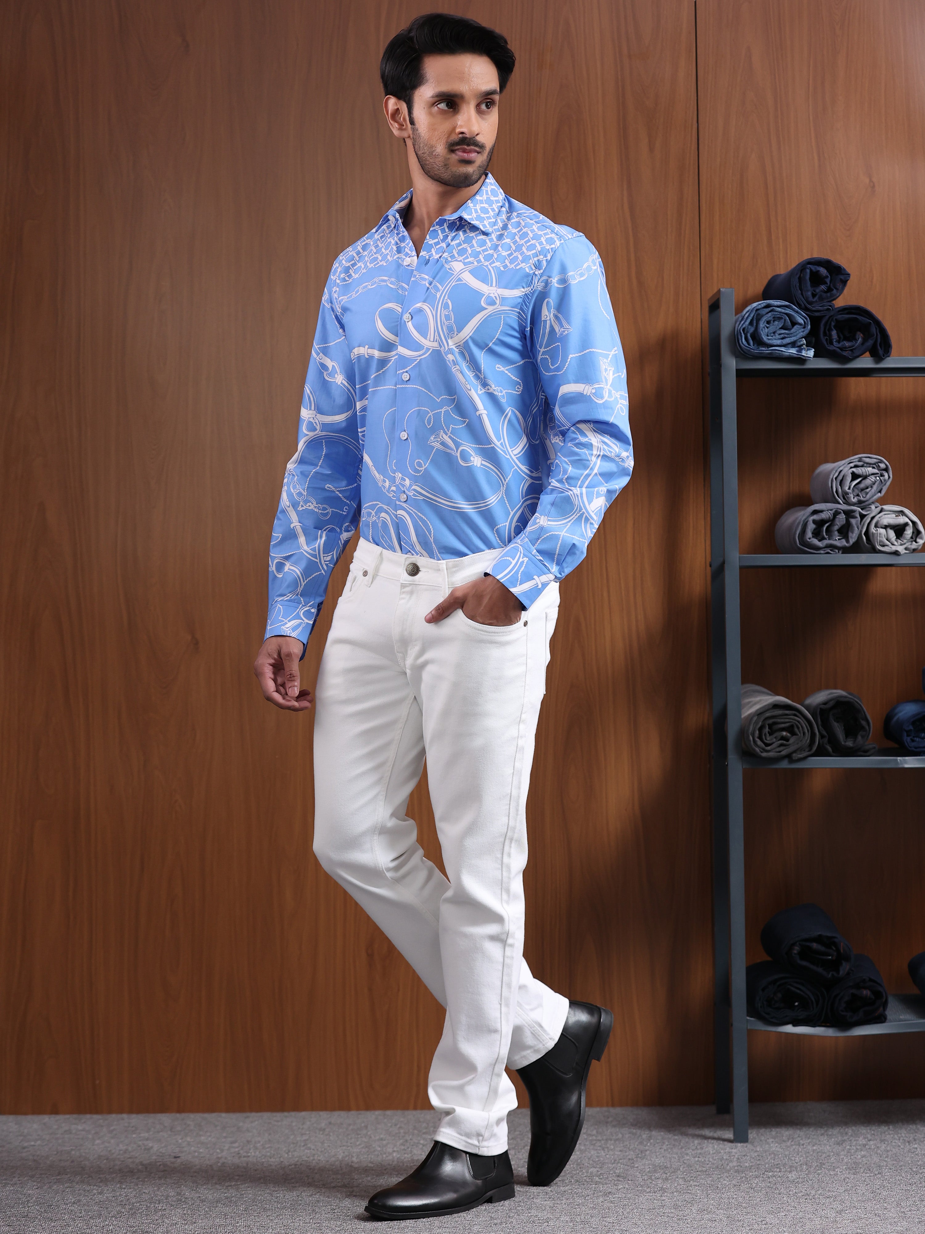 White Slim Fit Denim Jeans