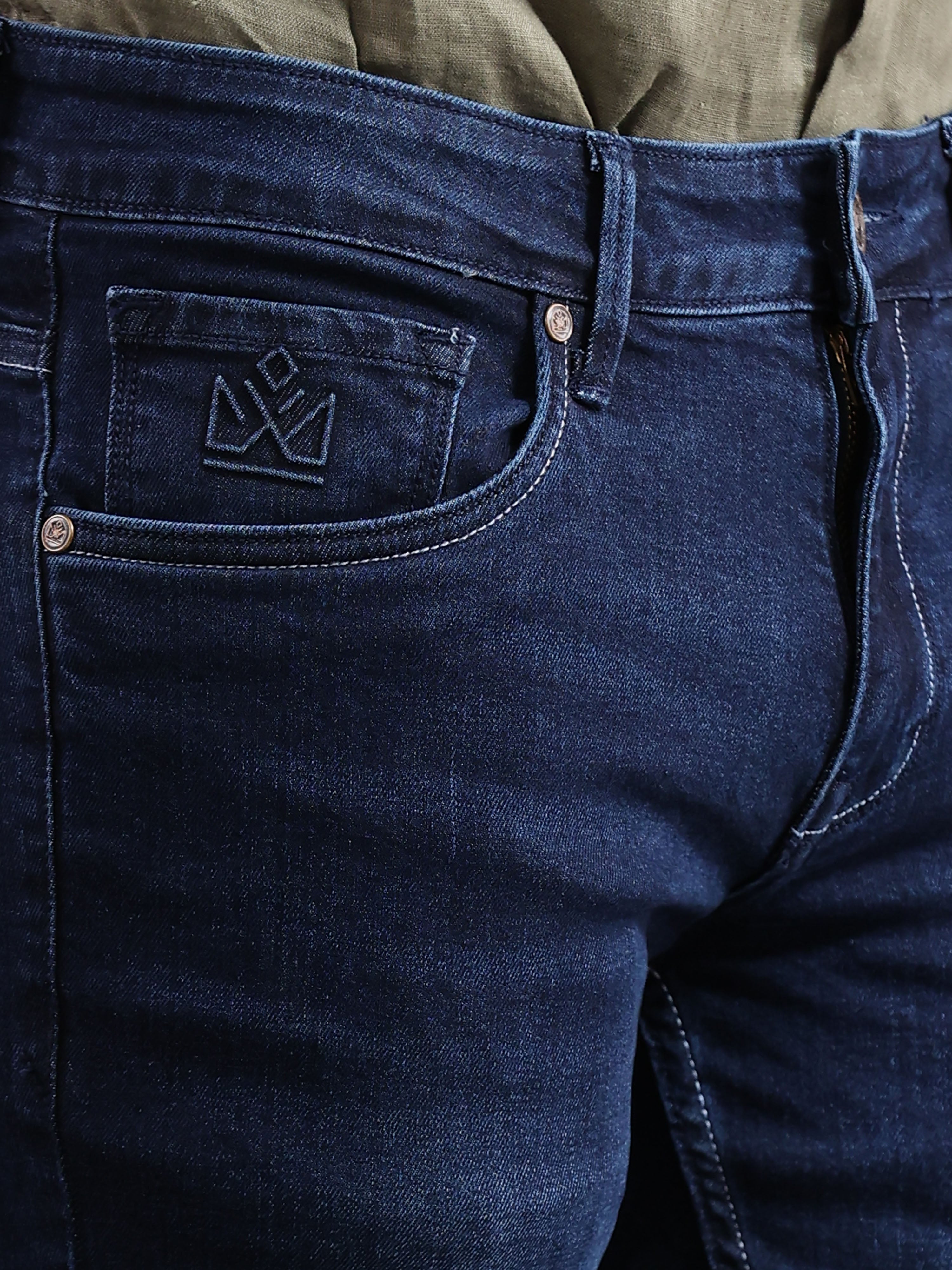 Indigo Blue Slim Fit Denim Jeans