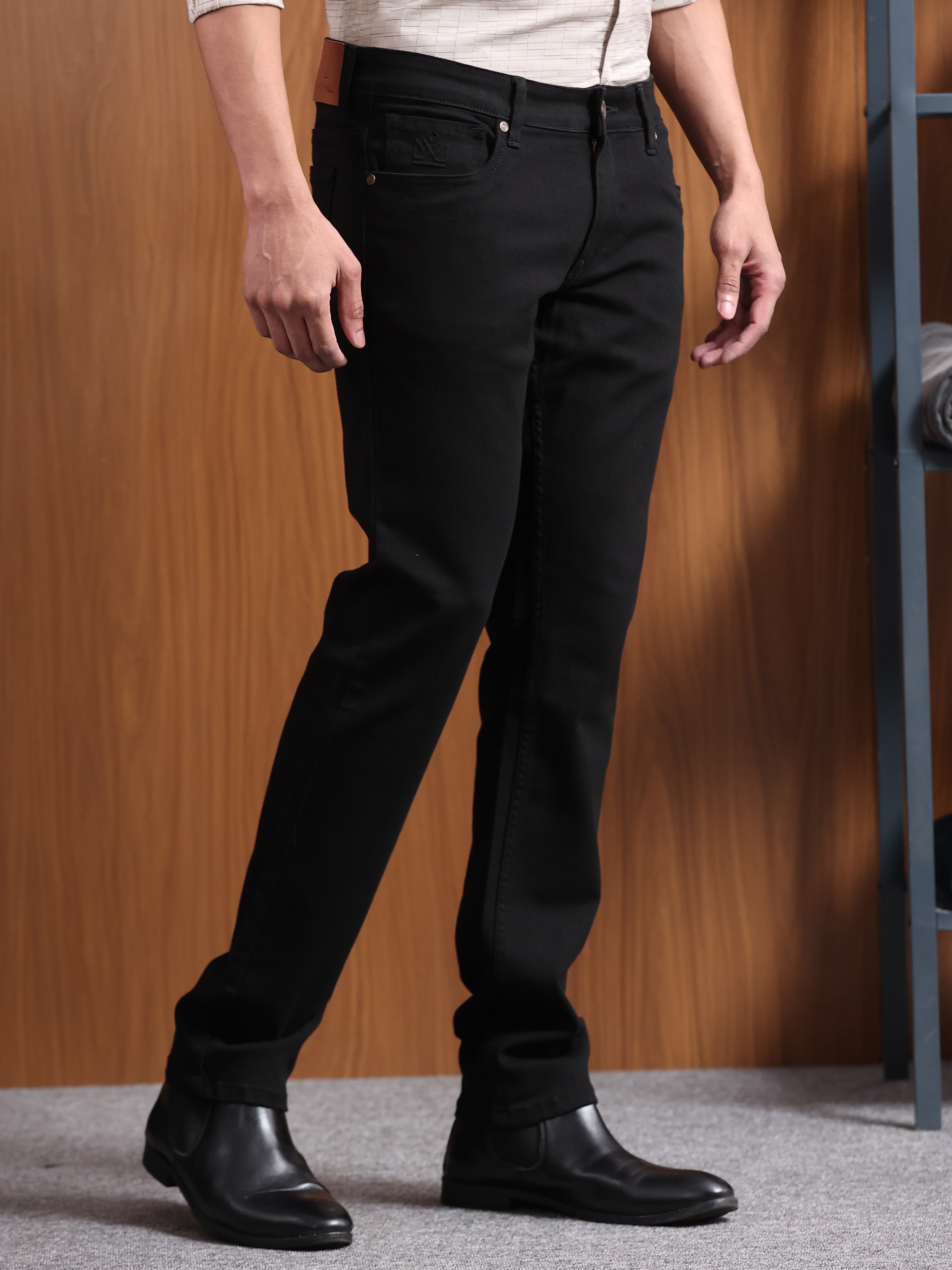 Black Slim Fit Denim Jeans