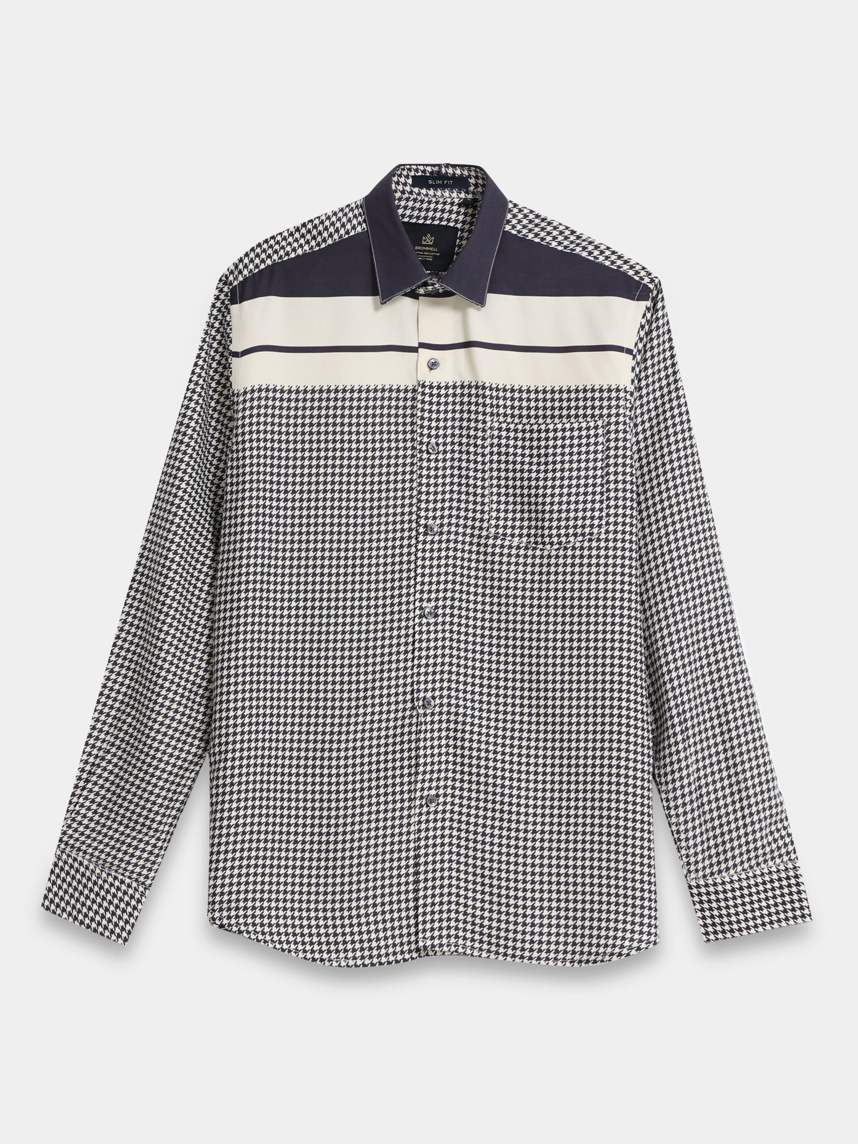 Charcoal Mosaic Houndstooth Luxe Shirt